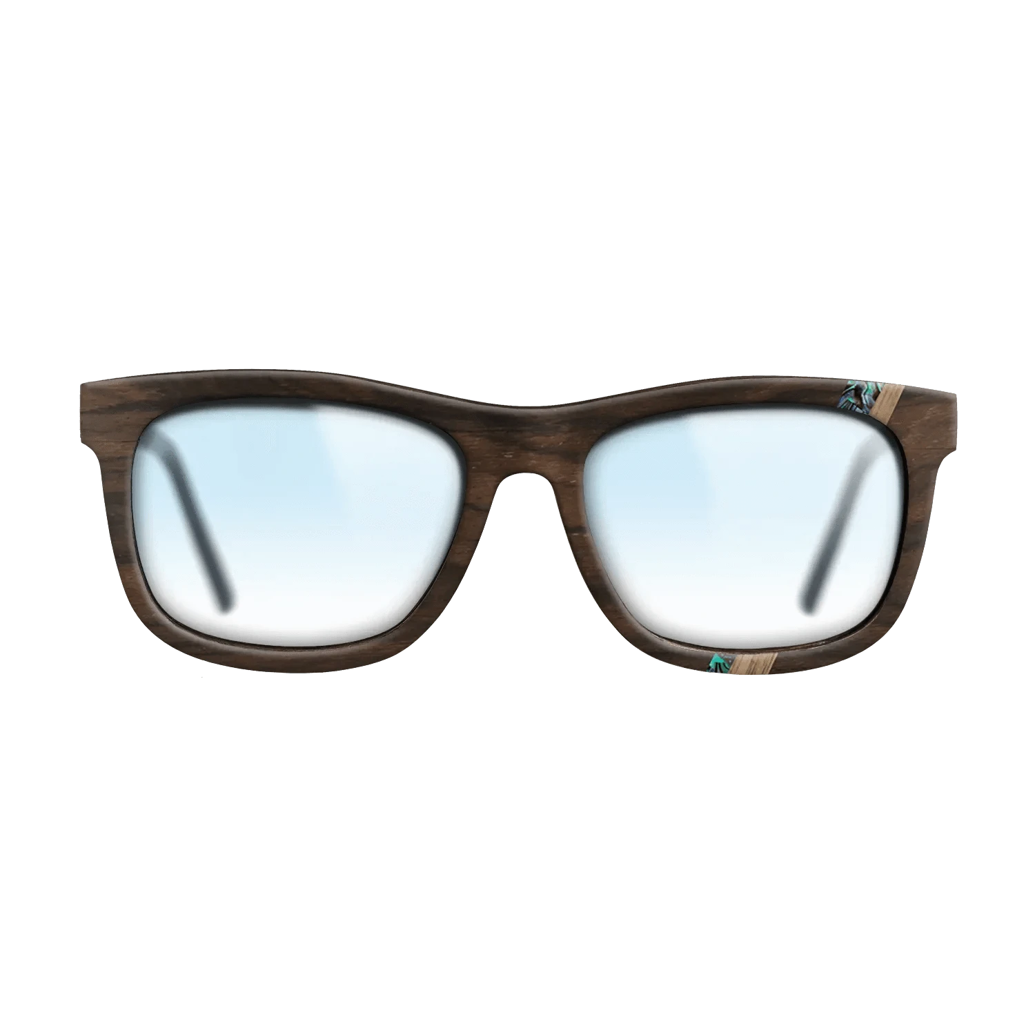 Ziricote Dark Quartered,Walnut: Straight Grain,Abalone Shell,Fumed Oak: Fractal - The Hero - Square - 1227 - SIRIS wood optic