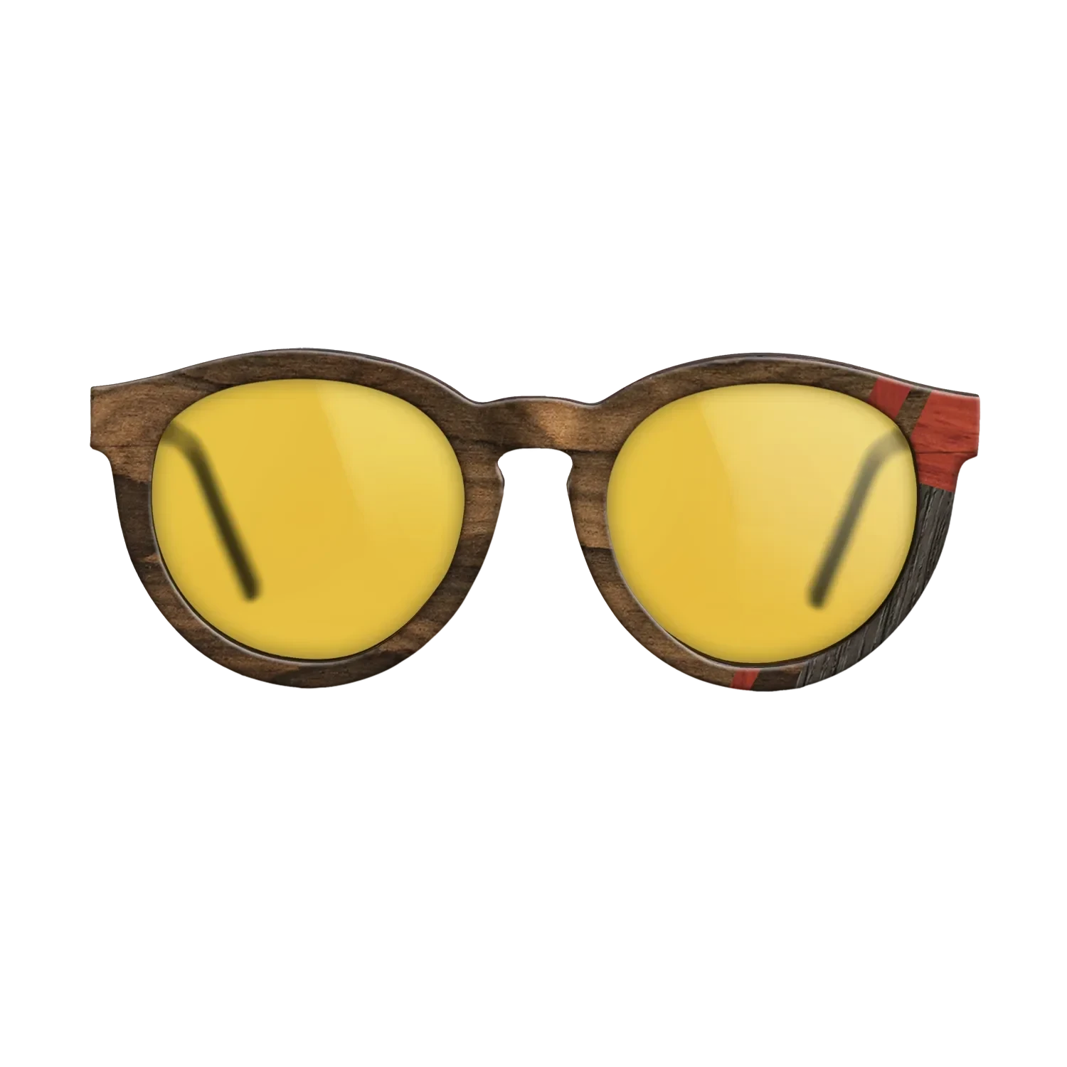 Wenge,Fumed Oak,Poplar Dyed: Red,Ziricote Dark Quartered: Mosaic - The Rebel - Round - 1362 - SIRIS wood optic