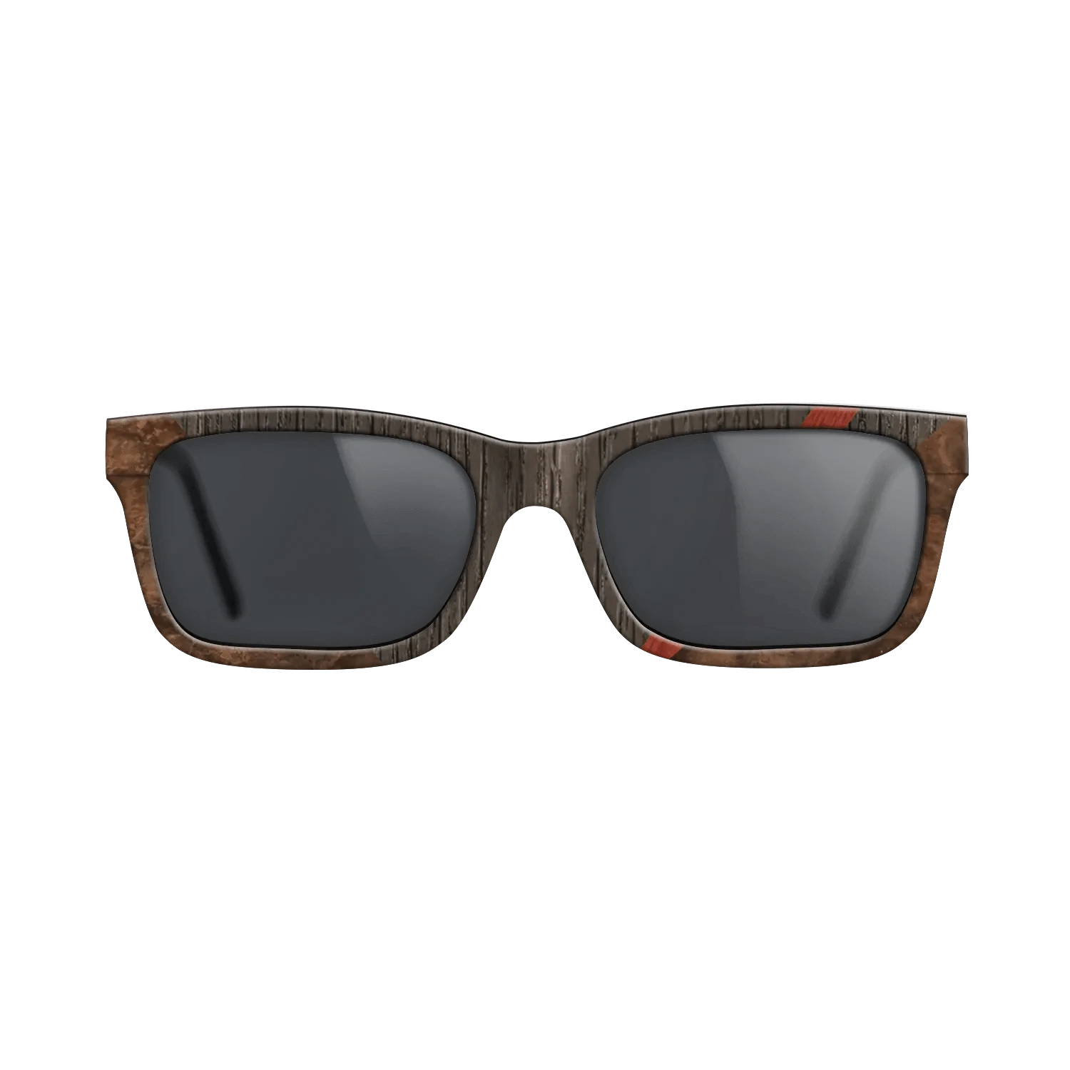 Walnut: Straight Grain,Fumed Oak,Poplar Dyed: Red,Walnut Burl: Geometric - The Sage - Rectangle - 2051 - SIRIS wood optic