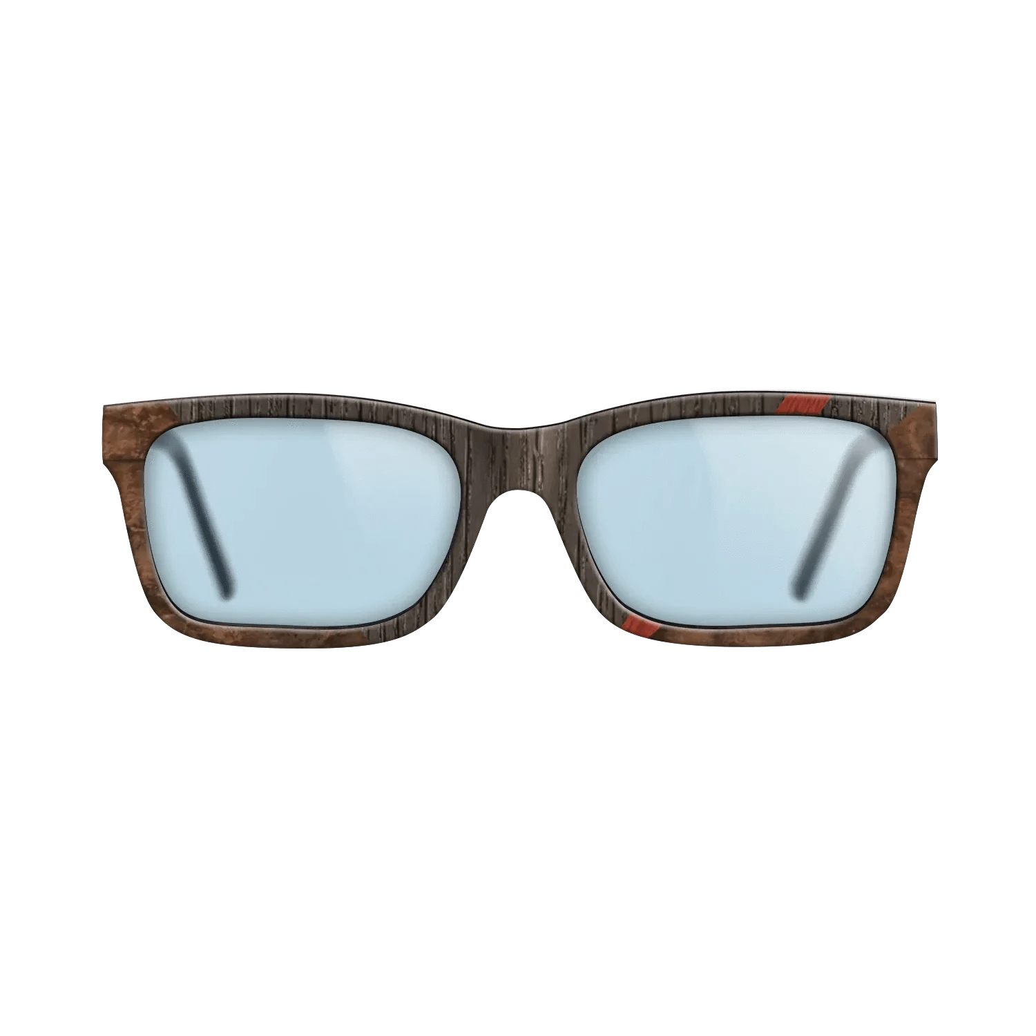 Walnut: Straight Grain,Fumed Oak,Poplar Dyed: Red,Walnut Burl: Geometric - The Sage - Rectangle - 2051 - SIRIS wood optic