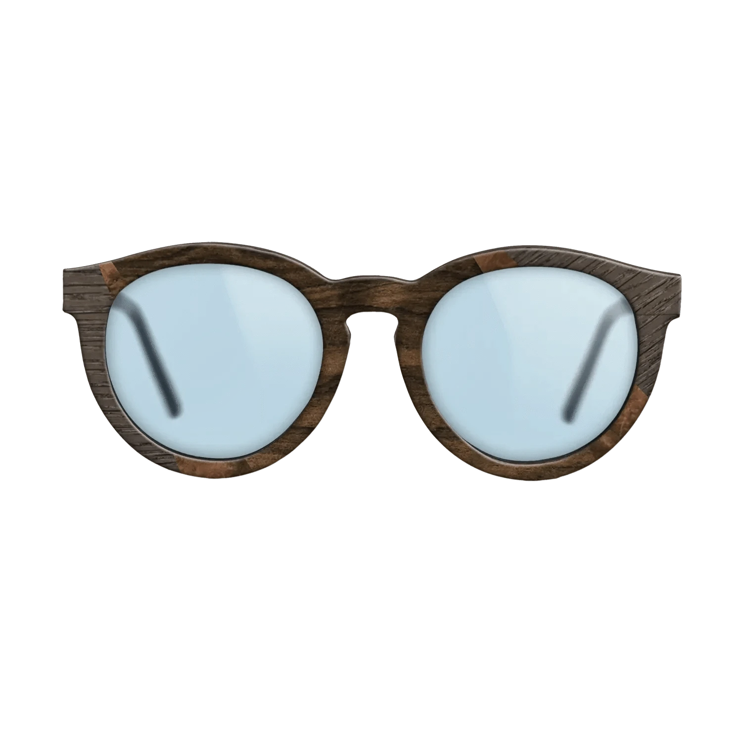 Ziricote Dark Quartered,Fumed Oak,Walnut: Straight Grain,Walnut Burl: Fractal - The Rebel - Round - 1006 - SIRIS wood optic