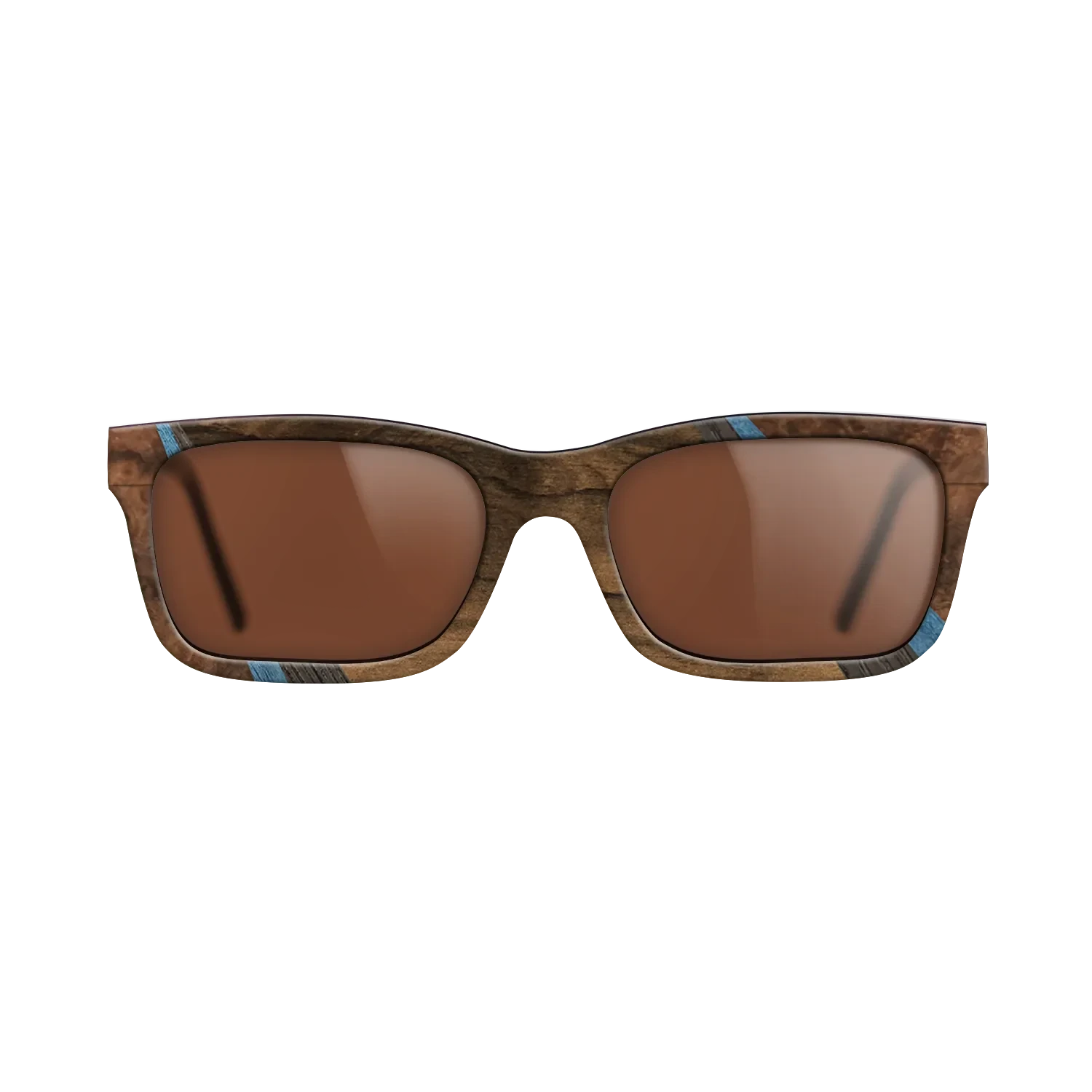 Walnut Burl,Santos Rosewood Dark,Poplar Dyed: Blue Denim,Fumed Oak,Walnut: Straight Grain: Fractal - The Sage - Rectangle - 1462 - SIRIS wood optic