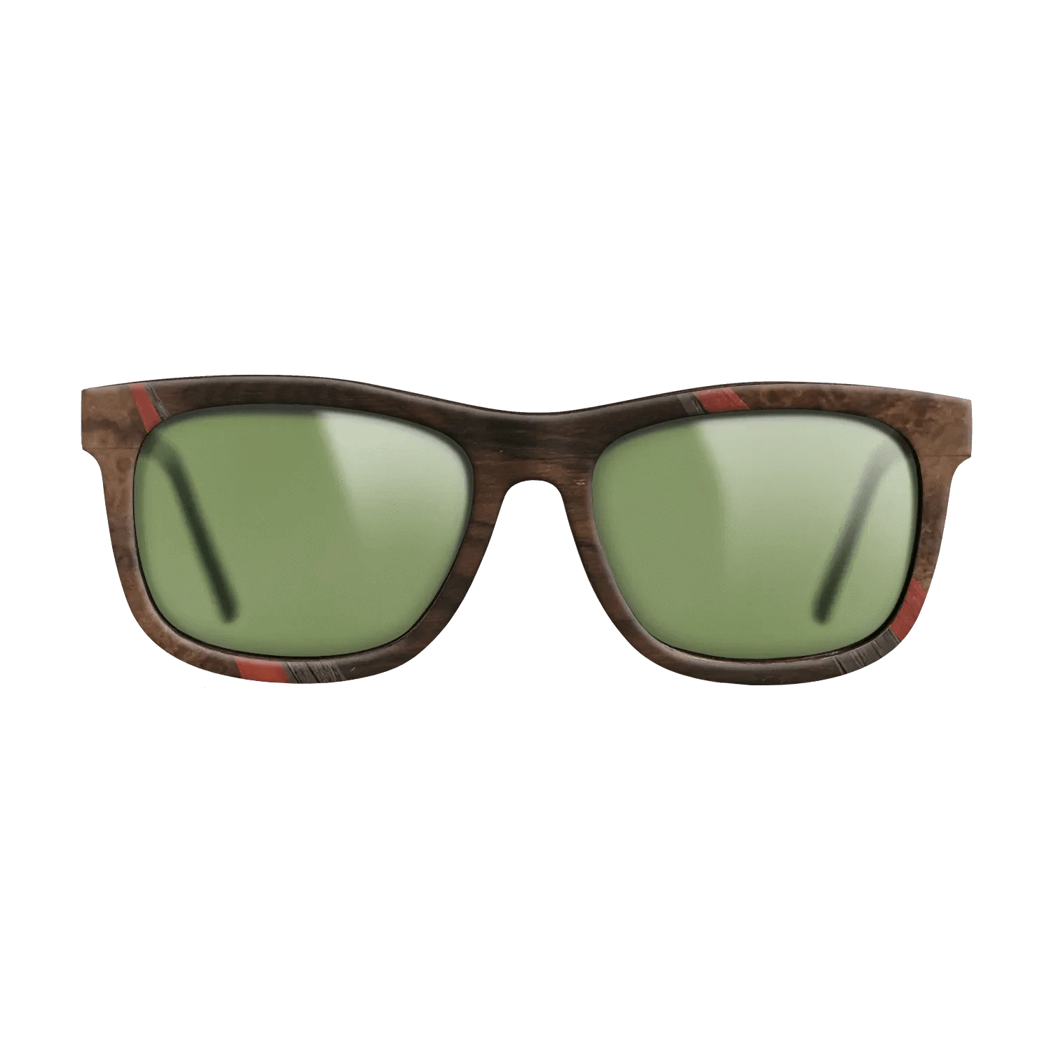 Ziricote Dark Quartered,Fumed Oak,Poplar Dyed: Red,Walnut: Straight Grain,Walnut Burl: Fractal - The Hero - Square - 857 - SIRIS wood optic