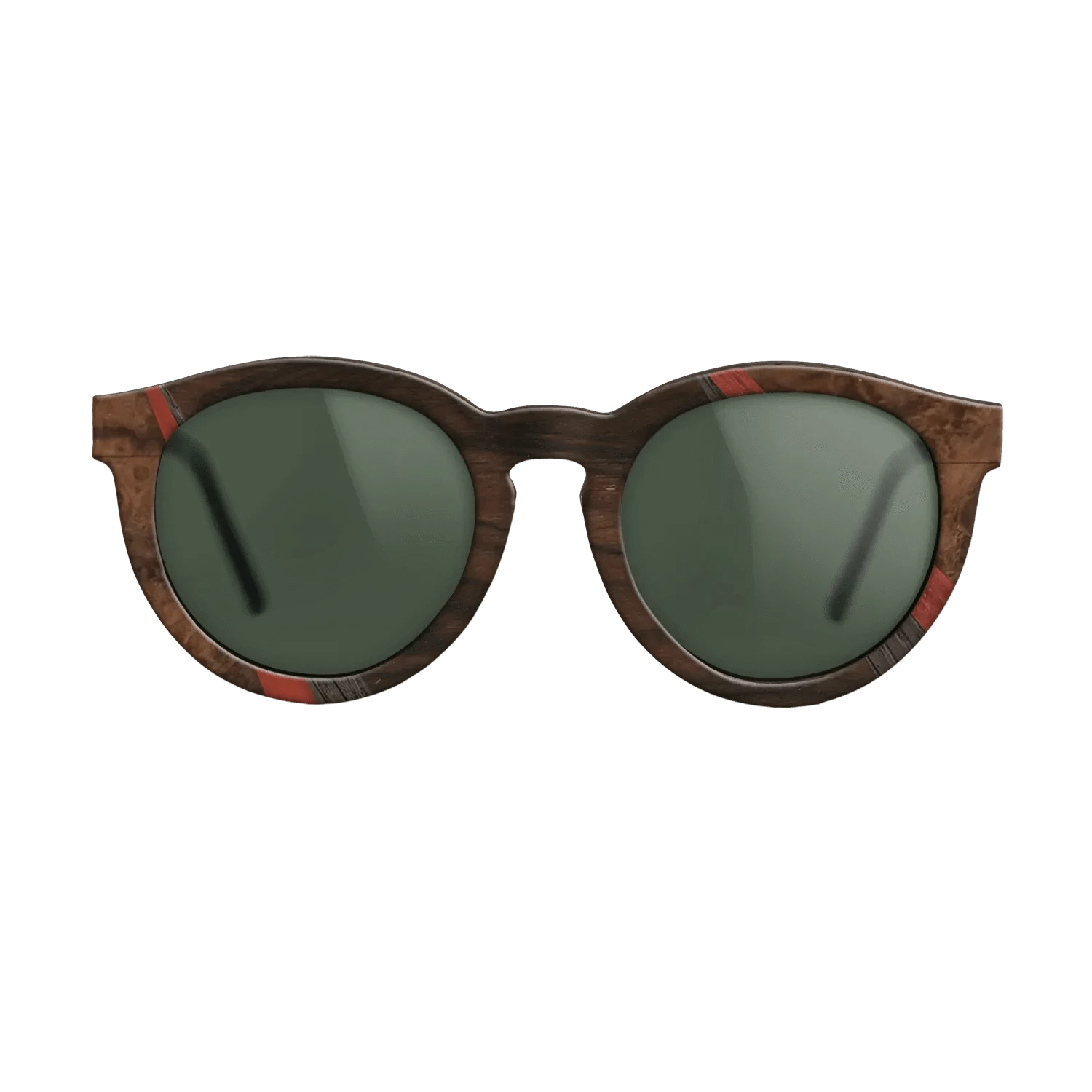 Ziricote Dark Quartered,Fumed Oak,Poplar Dyed: Red,Walnut: Straight Grain,Walnut Burl: Fractal - The Rebel - Round - 857 - SIRIS wood optic