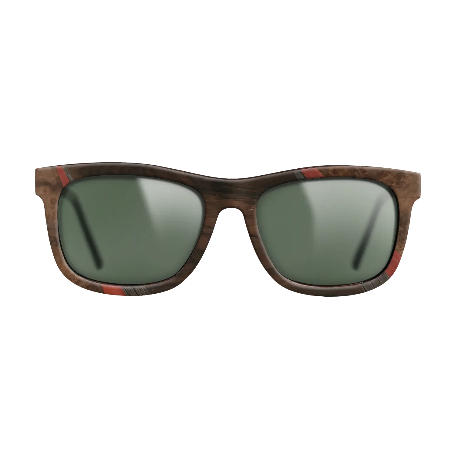 Ziricote Dark Quartered,Fumed Oak,Poplar Dyed: Red,Walnut: Straight Grain,Walnut Burl: Fractal - The Hero - Square - 857 - SIRIS wood optic