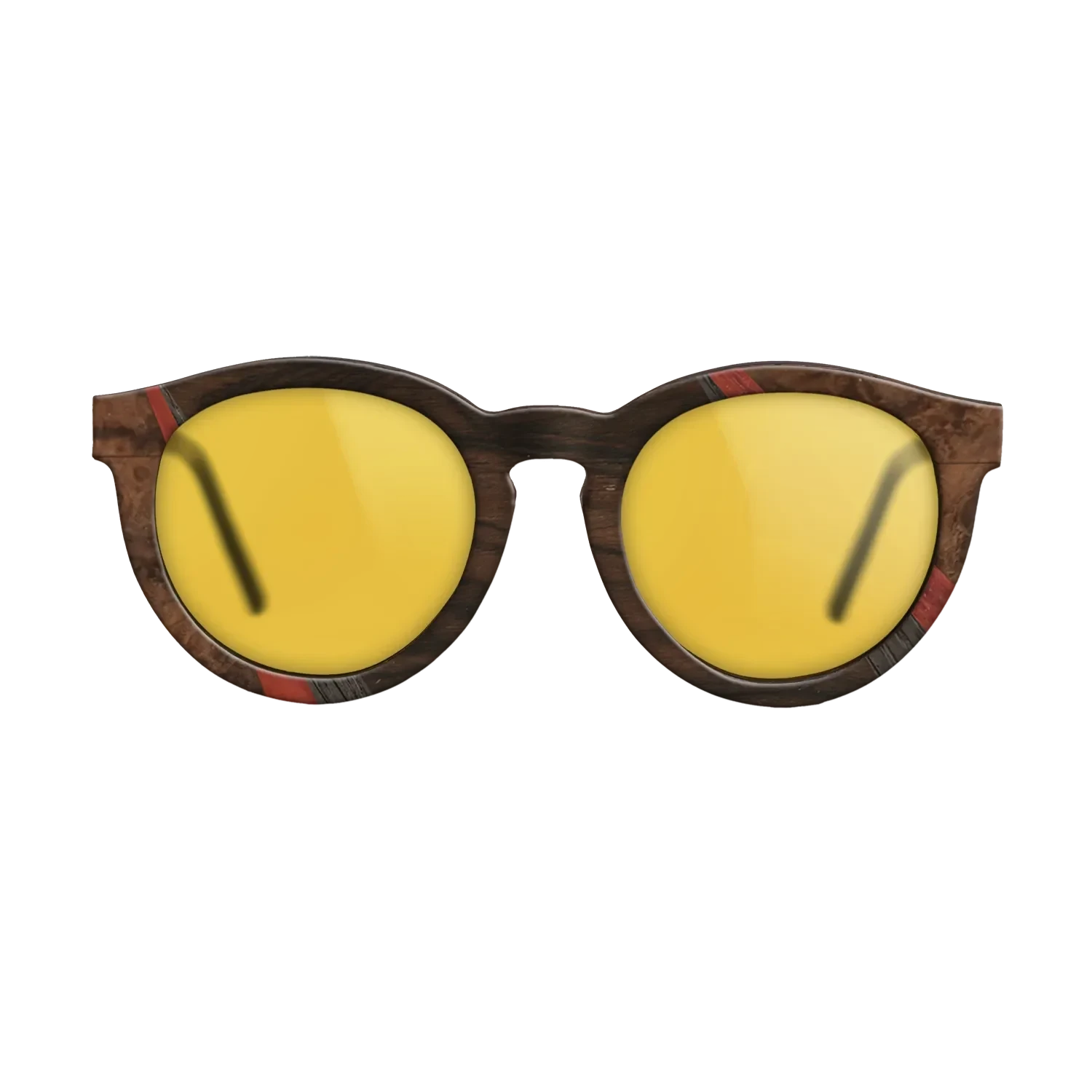 Ziricote Dark Quartered,Fumed Oak,Poplar Dyed: Red,Walnut: Straight Grain,Walnut Burl: Fractal - The Rebel - Round - 857 - SIRIS wood optic