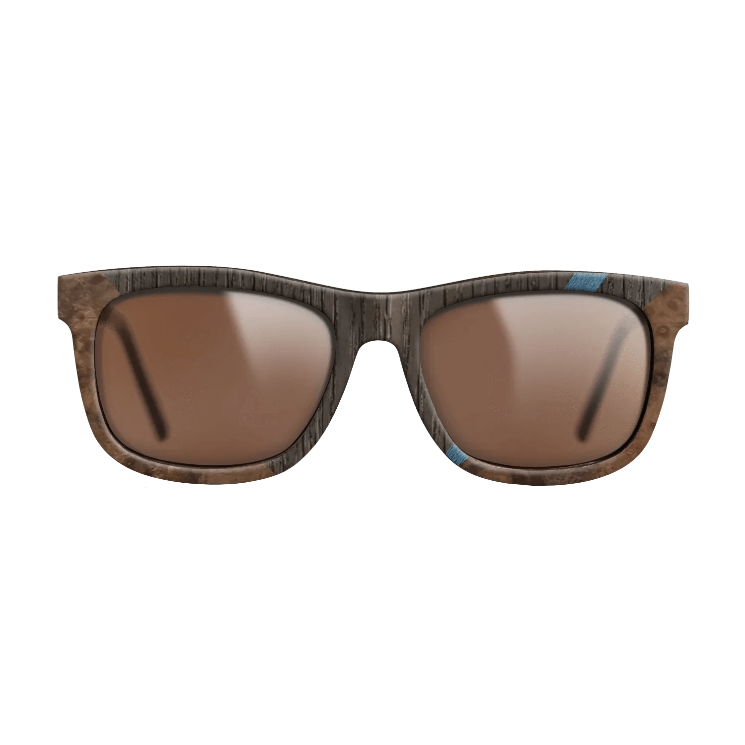Walnut: Straight Grain,Fumed Oak,Poplar Dyed: Blue Denim,Walnut Burl: Geometric - The Hero - Square - 1044 - SIRIS wood optic