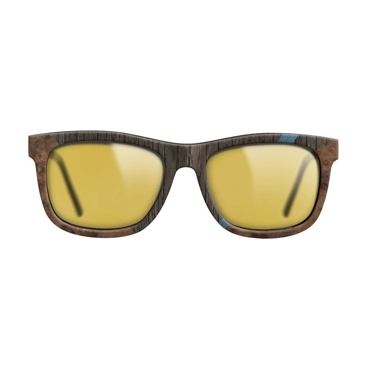 Walnut: Straight Grain,Fumed Oak,Poplar Dyed: Blue Denim,Walnut Burl: Geometric - The Hero - Square - 1044 - SIRIS wood optic