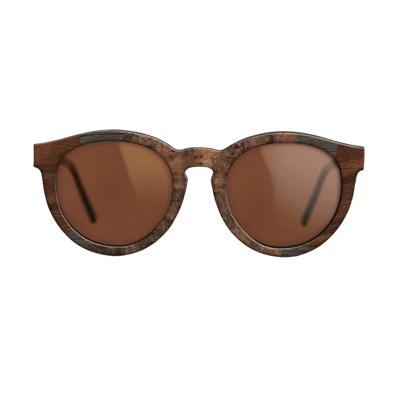 Walnut Burl,Fumed Oak,Walnut Claro Dark: Fractal - The Rebel - Round - 728 - SIRIS wood optic