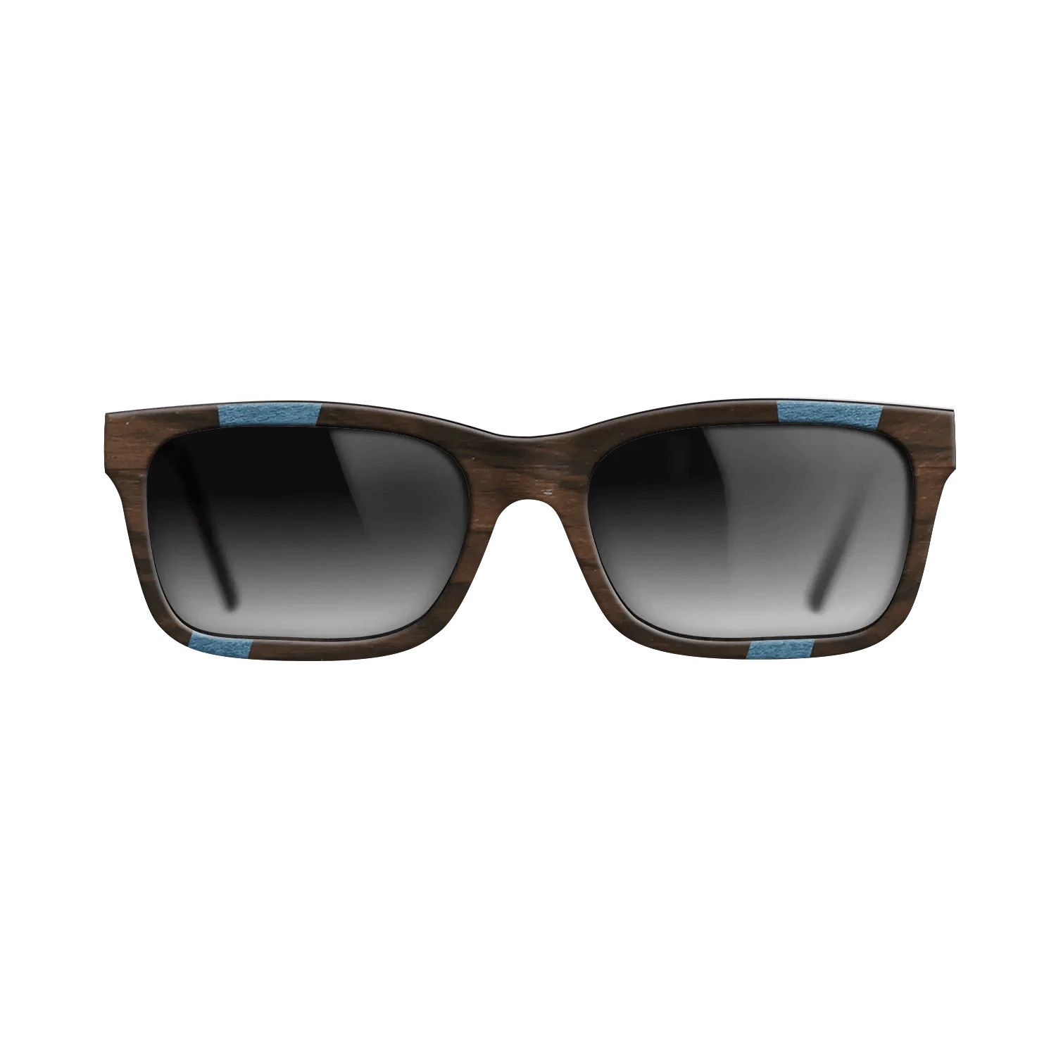 Ziricote Dark Quartered,Poplar Dyed: Blue Denim,Poplar Dyed: Grey,Walnut Claro Dark: Fractal - The Sage - Rectangle - 1303 - SIRIS wood optic