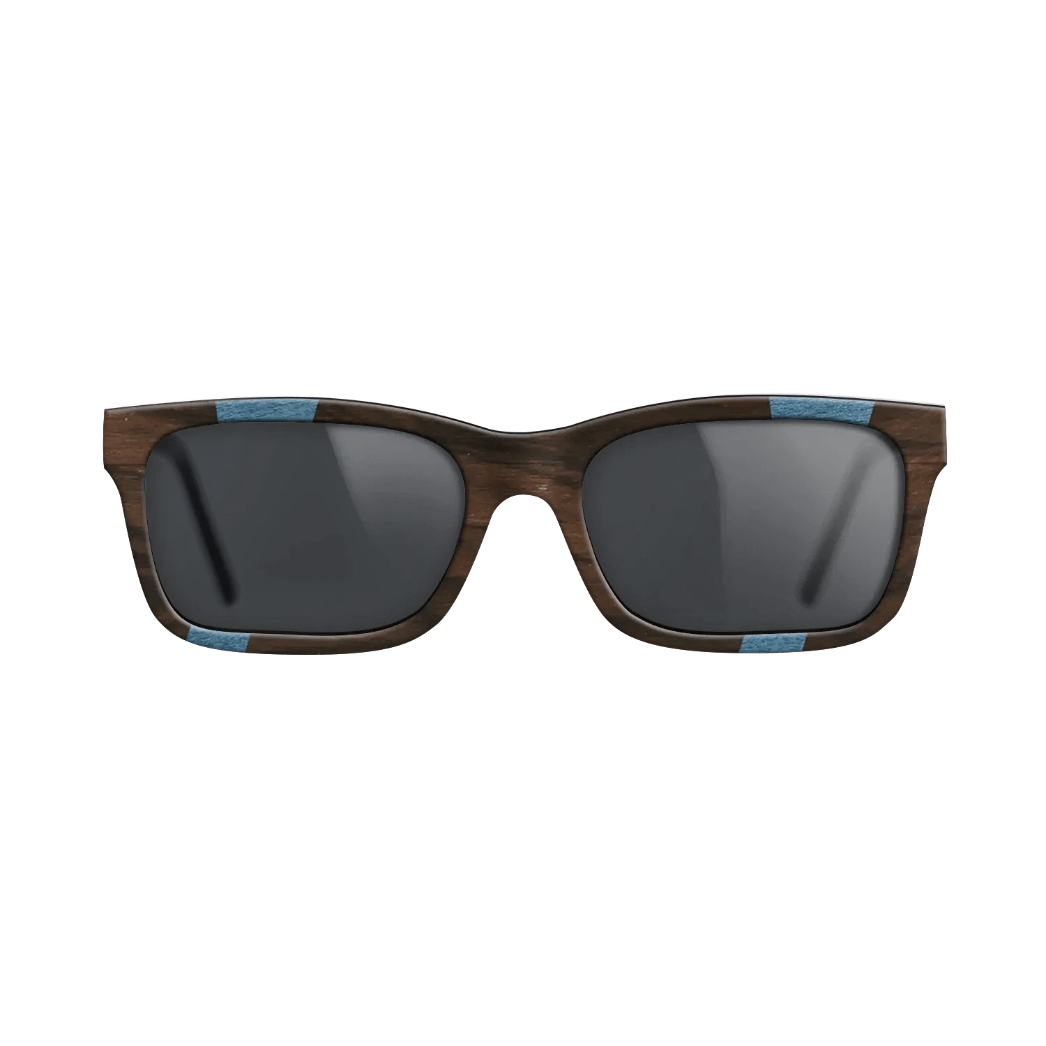 Ziricote Dark Quartered,Poplar Dyed: Blue Denim,Poplar Dyed: Grey,Walnut Claro Dark: Fractal - The Sage - Rectangle - 1303 - SIRIS wood optic