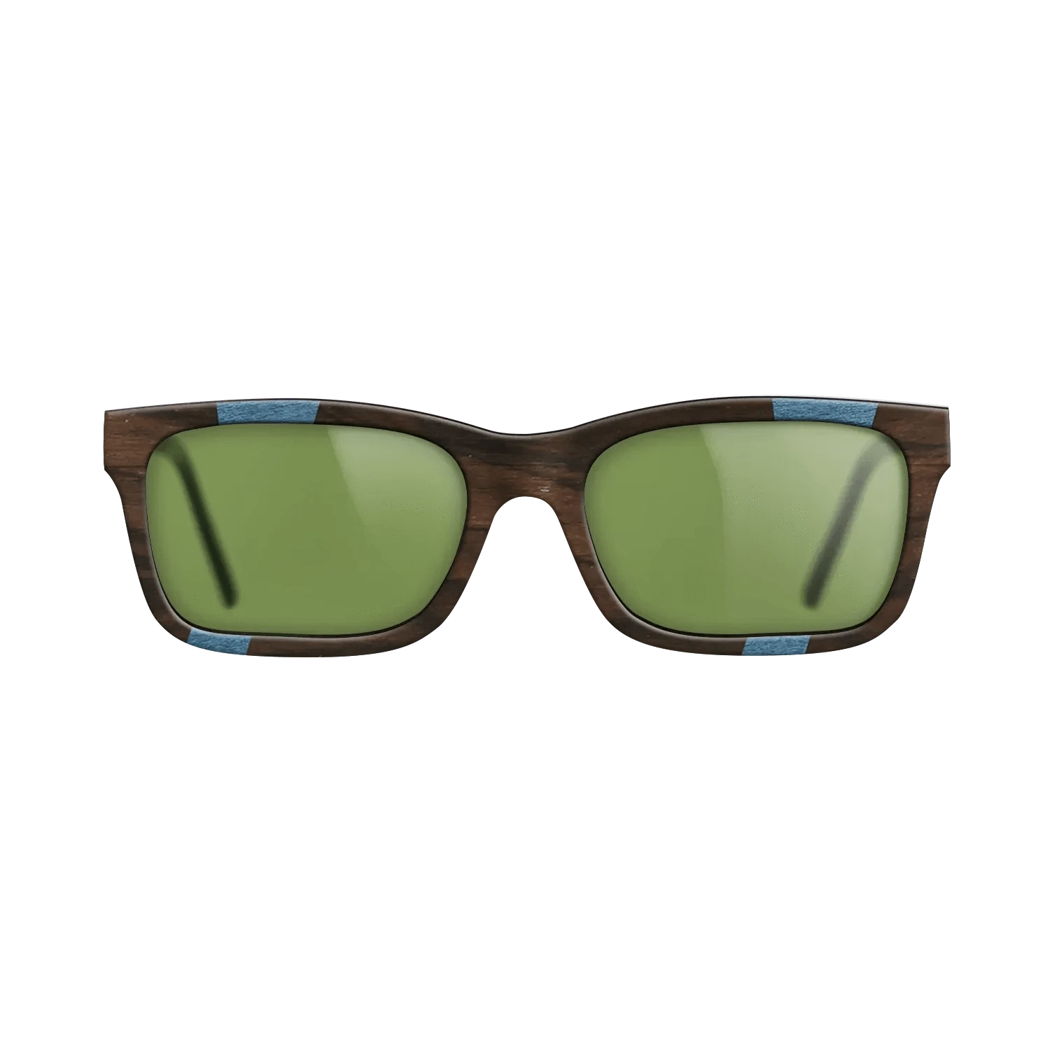 Ziricote Dark Quartered,Poplar Dyed: Blue Denim,Poplar Dyed: Grey,Walnut Claro Dark: Fractal - The Sage - Rectangle - 1303 - SIRIS wood optic
