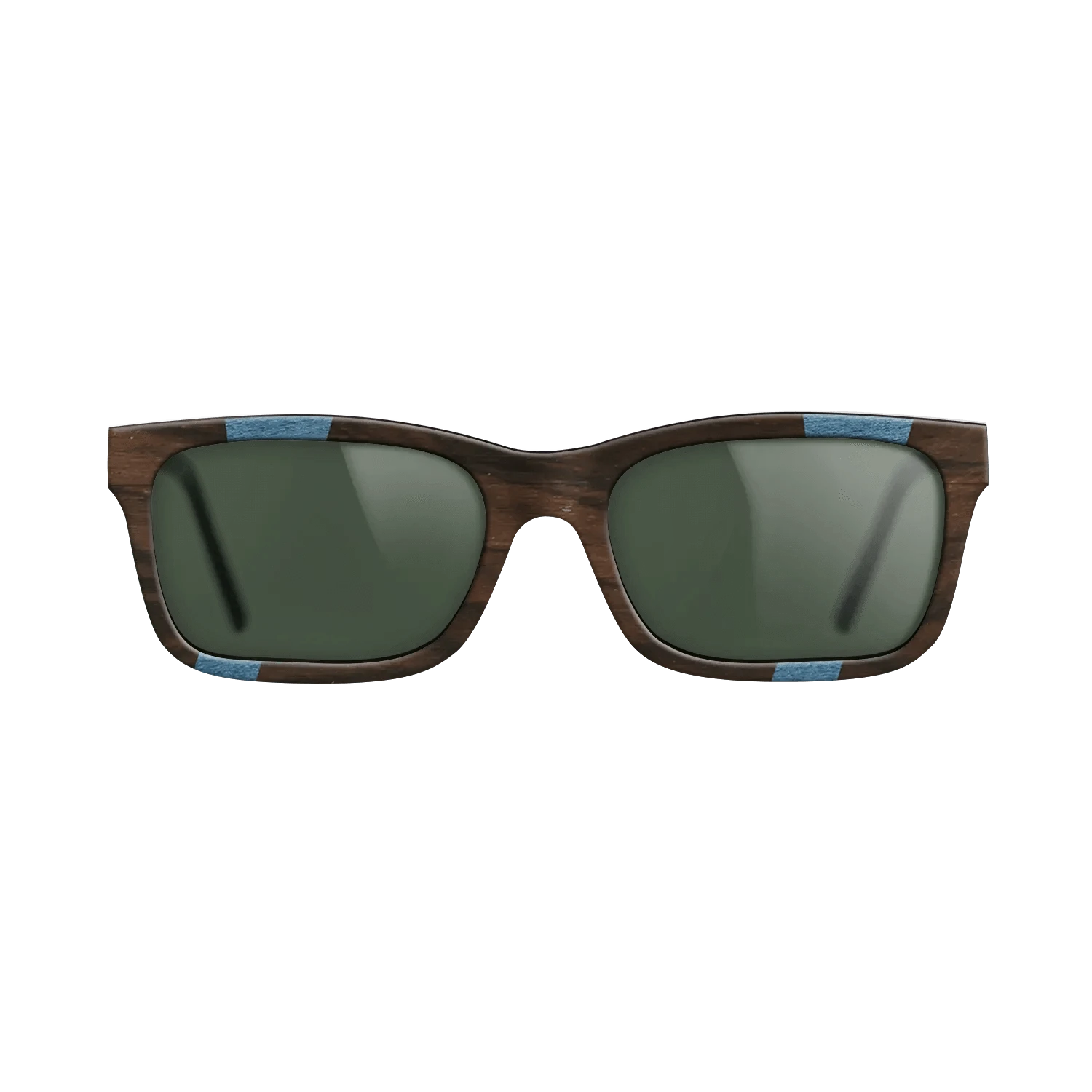 Ziricote Dark Quartered,Poplar Dyed: Blue Denim,Poplar Dyed: Grey,Walnut Claro Dark: Fractal - The Sage - Rectangle - 1303 - SIRIS wood optic