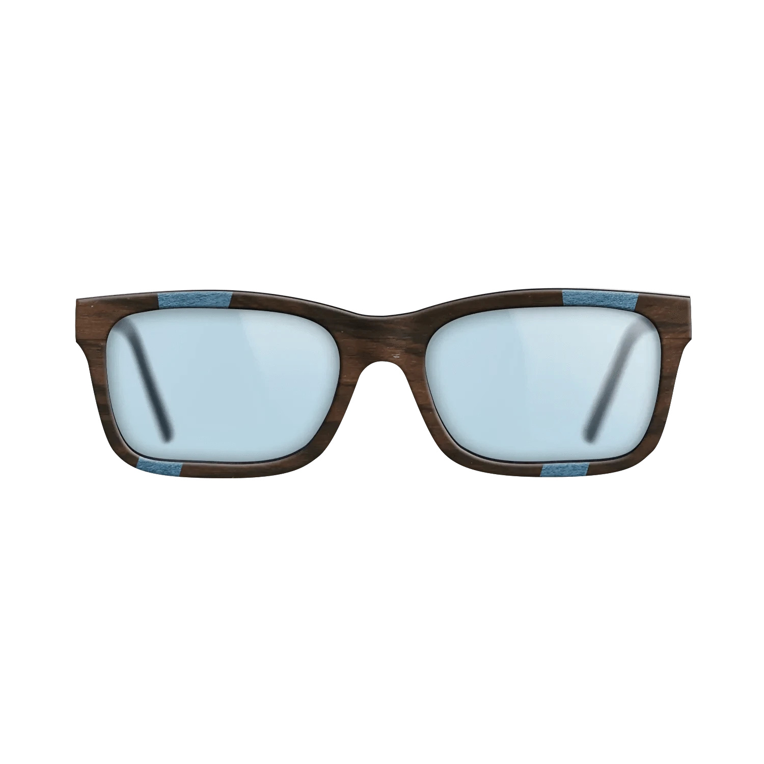 Ziricote Dark Quartered,Poplar Dyed: Blue Denim,Poplar Dyed: Grey,Walnut Claro Dark: Fractal - The Sage - Rectangle - 1303 - SIRIS wood optic