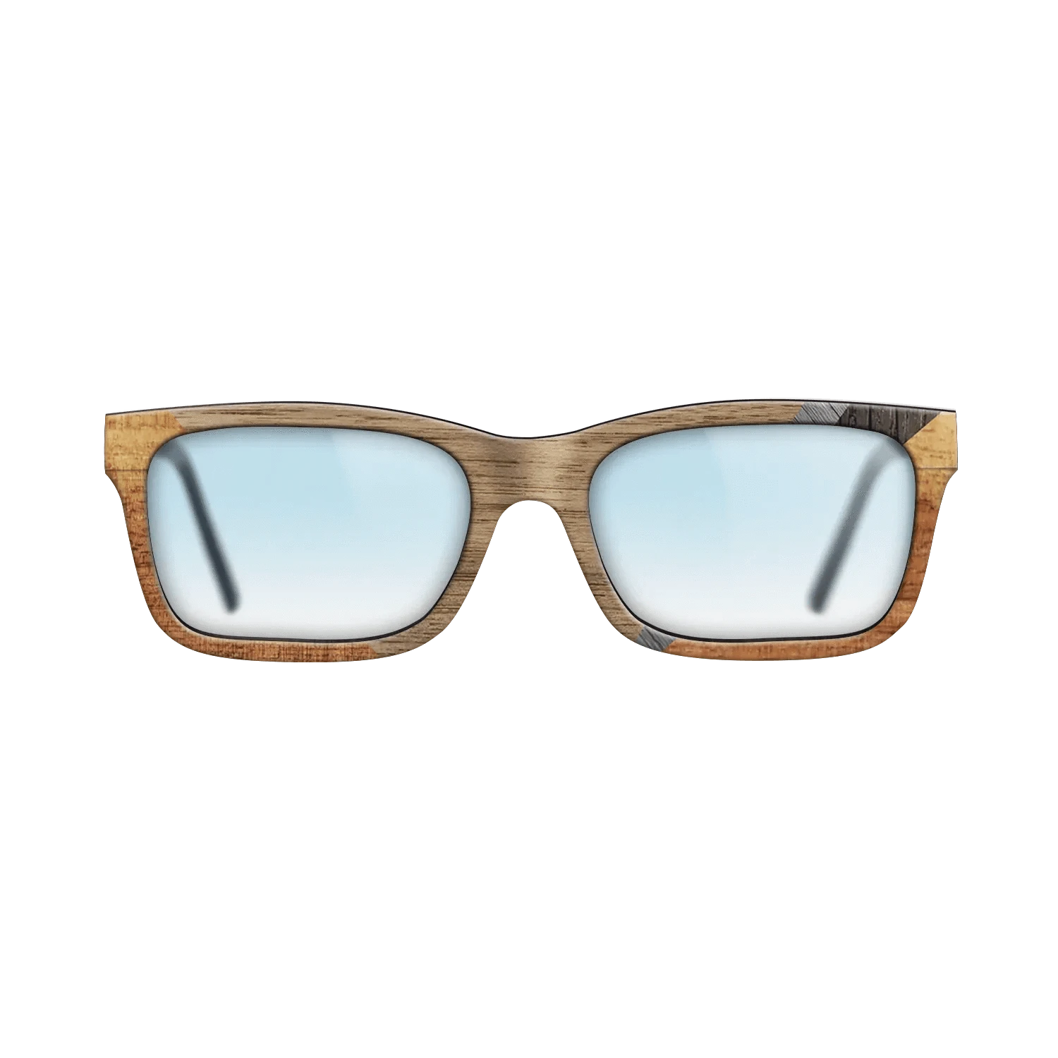 Walnut: Straight Grain,Koa,Fumed Oak,Poplar Dyed: Grey: Geometric - The Sage - Rectangle - 1264 - SIRIS wood optic