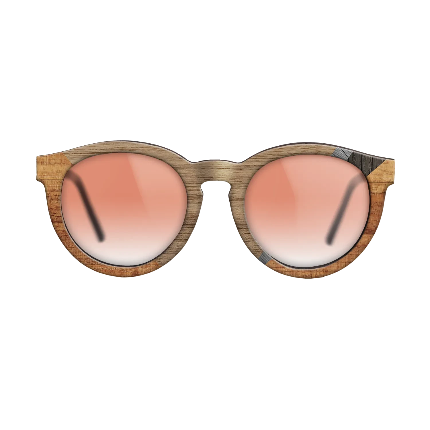 Walnut: Straight Grain,Koa,Fumed Oak,Poplar Dyed: Grey: Geometric - The Rebel - Round - 1264 - SIRIS wood optic