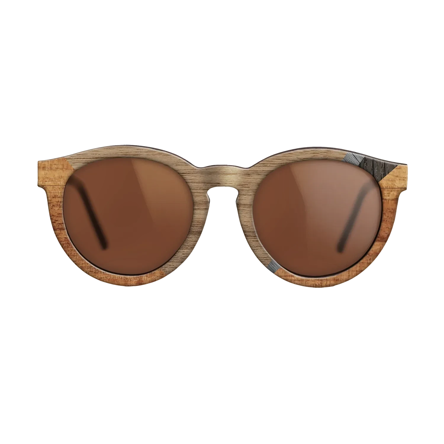 Walnut: Straight Grain,Koa,Fumed Oak,Poplar Dyed: Grey: Geometric - The Rebel - Round - 1264 - SIRIS wood optic