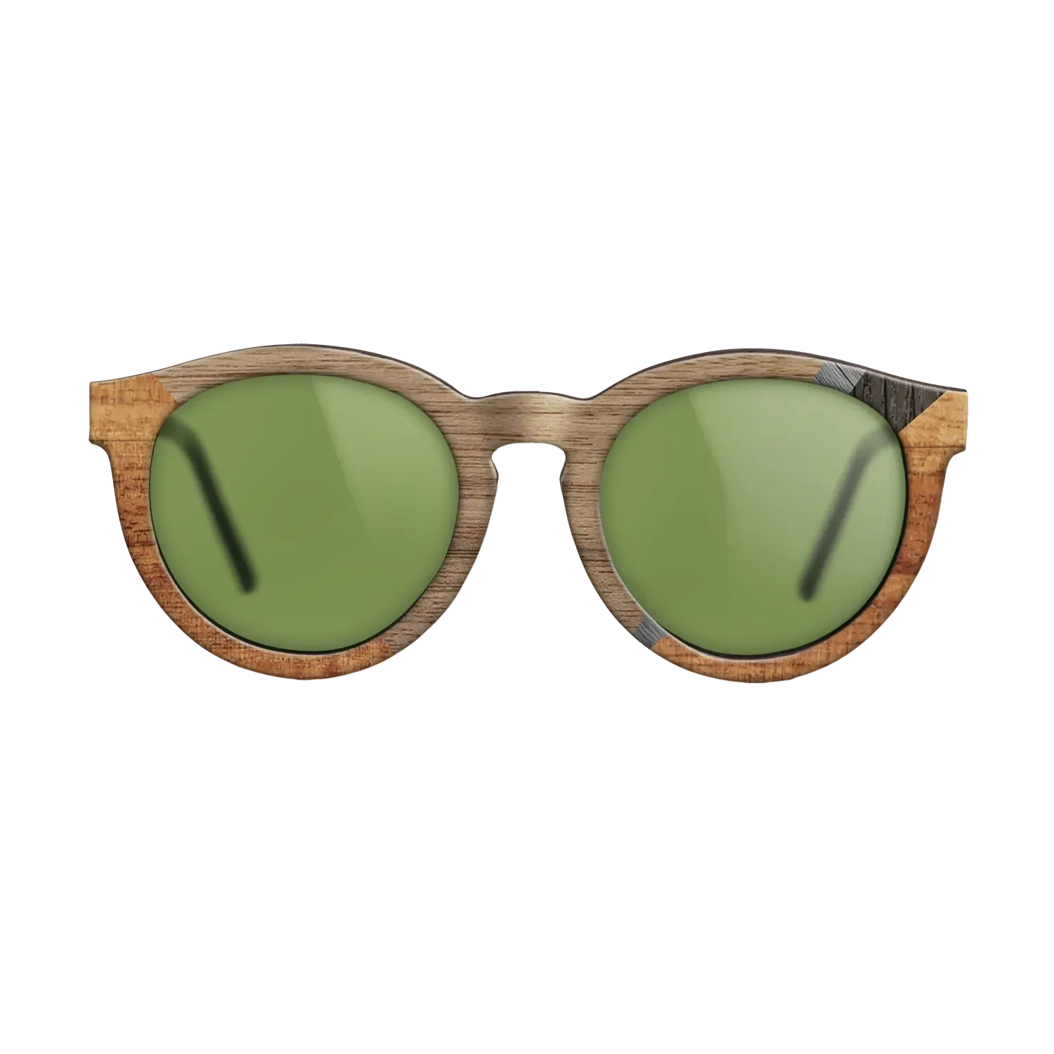 Walnut: Straight Grain,Koa,Fumed Oak,Poplar Dyed: Grey: Geometric - The Rebel - Round - 1264 - SIRIS wood optic