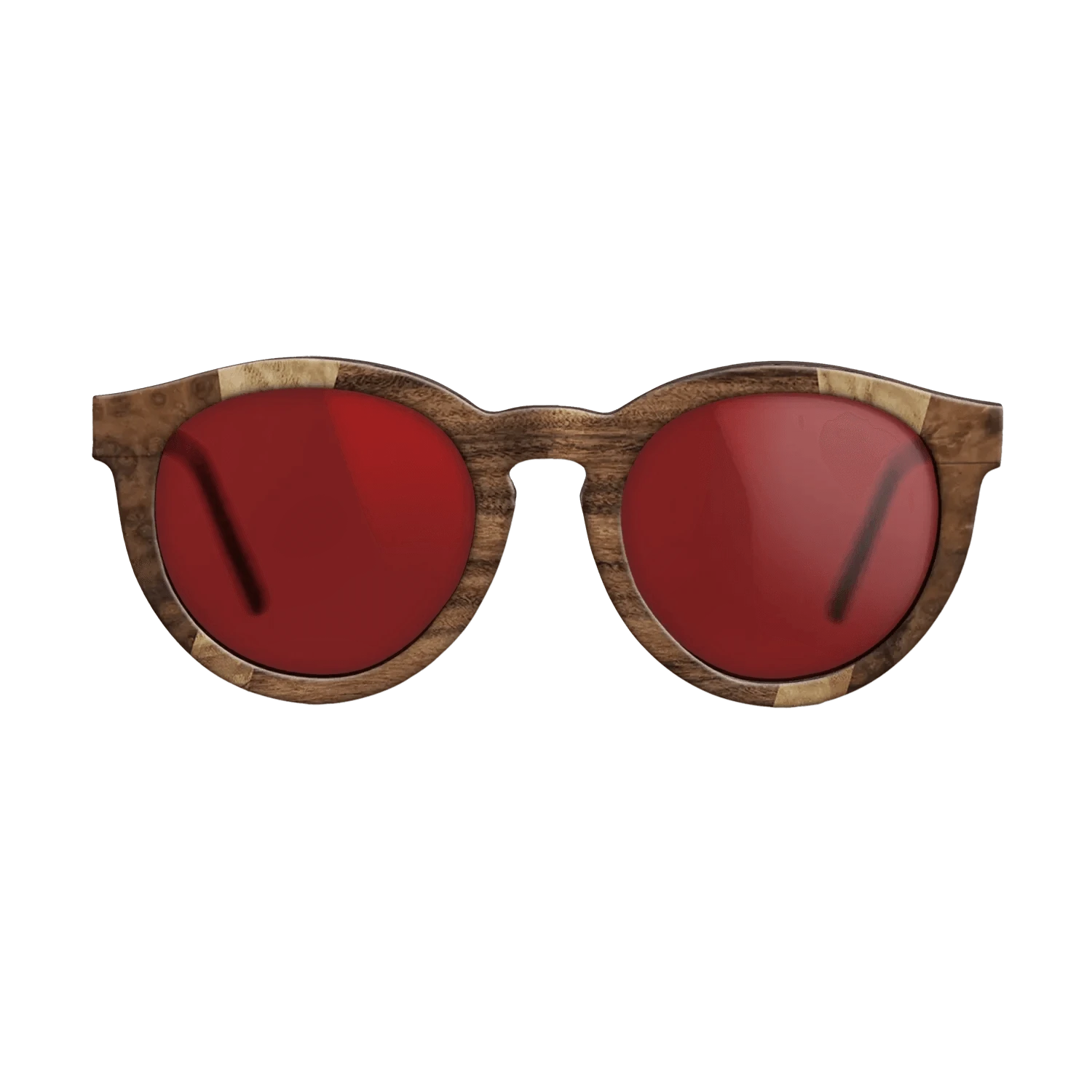 Olive Burl,Walnut Burl,Santos Rosewood Dark,Ziricote Dark Quartered: Fractal - The Rebel - Round - 1818 - SIRIS wood optic
