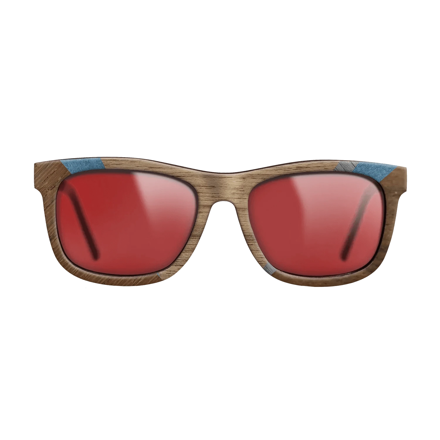 Walnut: Straight Grain,Poplar Dyed: Blue Denim,Ziricote Dark Quartered,Poplar Dyed: Grey: Geometric - The Hero - Square - 1282 - SIRIS wood optic