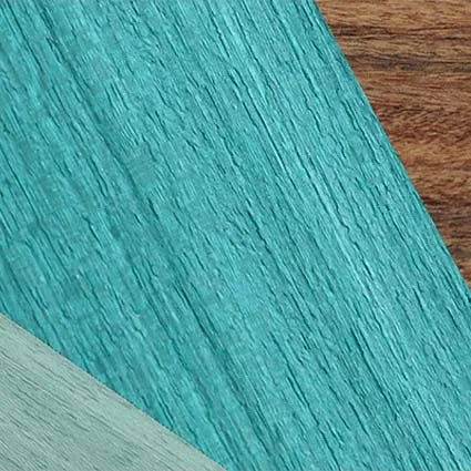 East Indian Rosewood,Poplar Dyed: Turquoise,Poplar Dyed: Baby Blue: Angle Cut - The Sage - Rectangle - SIRIS wood optic
