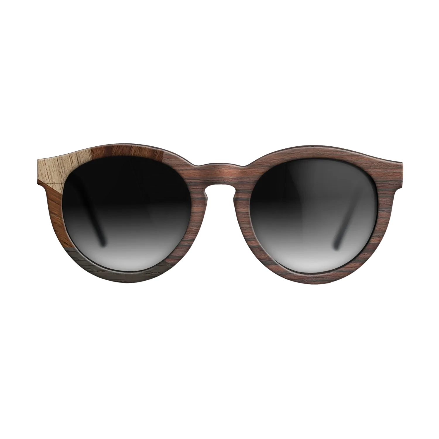Rosewood Reconstituted,Ziricote Light Quartered,Walnut: Straight Grain,Walnut Claro Dark,Fumed Oak: Mosaic - The Rebel - Round - 1233 - SIRIS wood optic