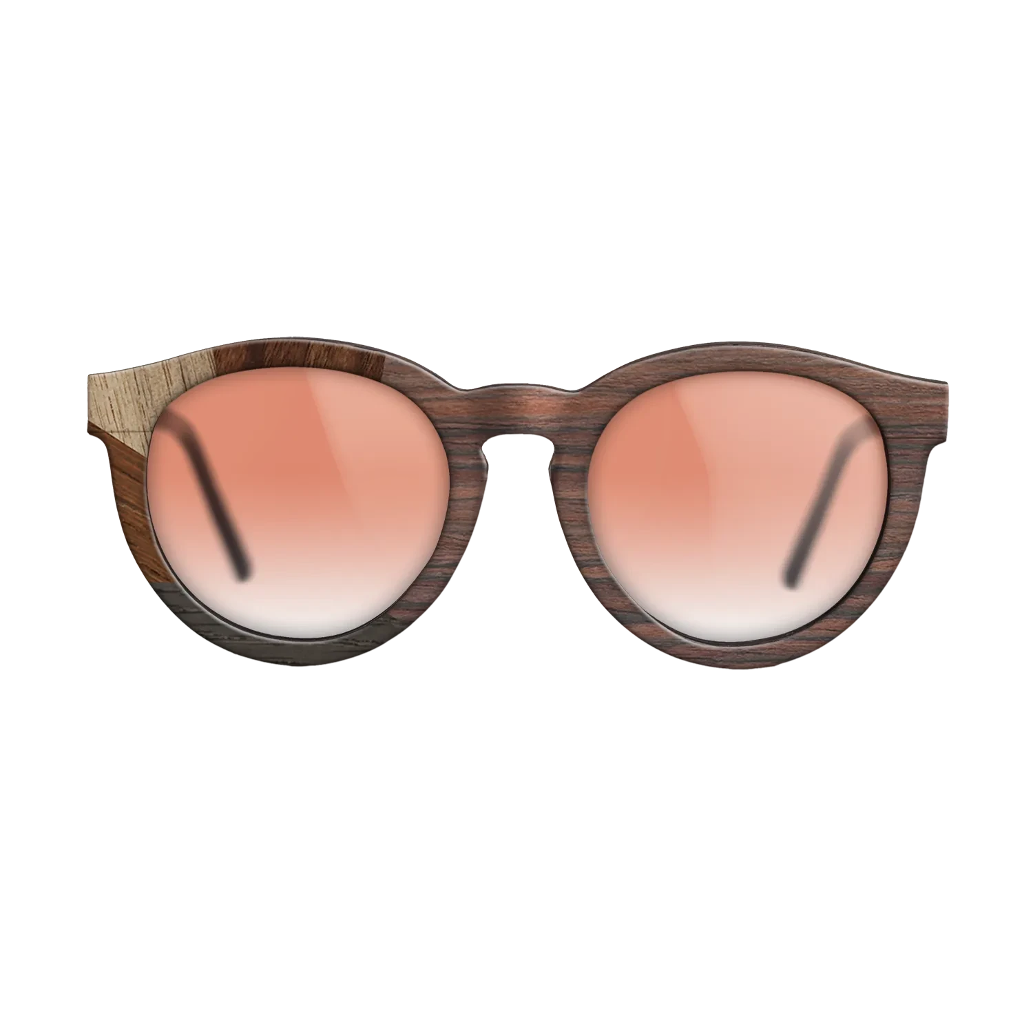 Rosewood Reconstituted,Ziricote Light Quartered,Walnut: Straight Grain,Walnut Claro Dark,Fumed Oak: Mosaic - The Rebel - Round - 1233 - SIRIS wood optic