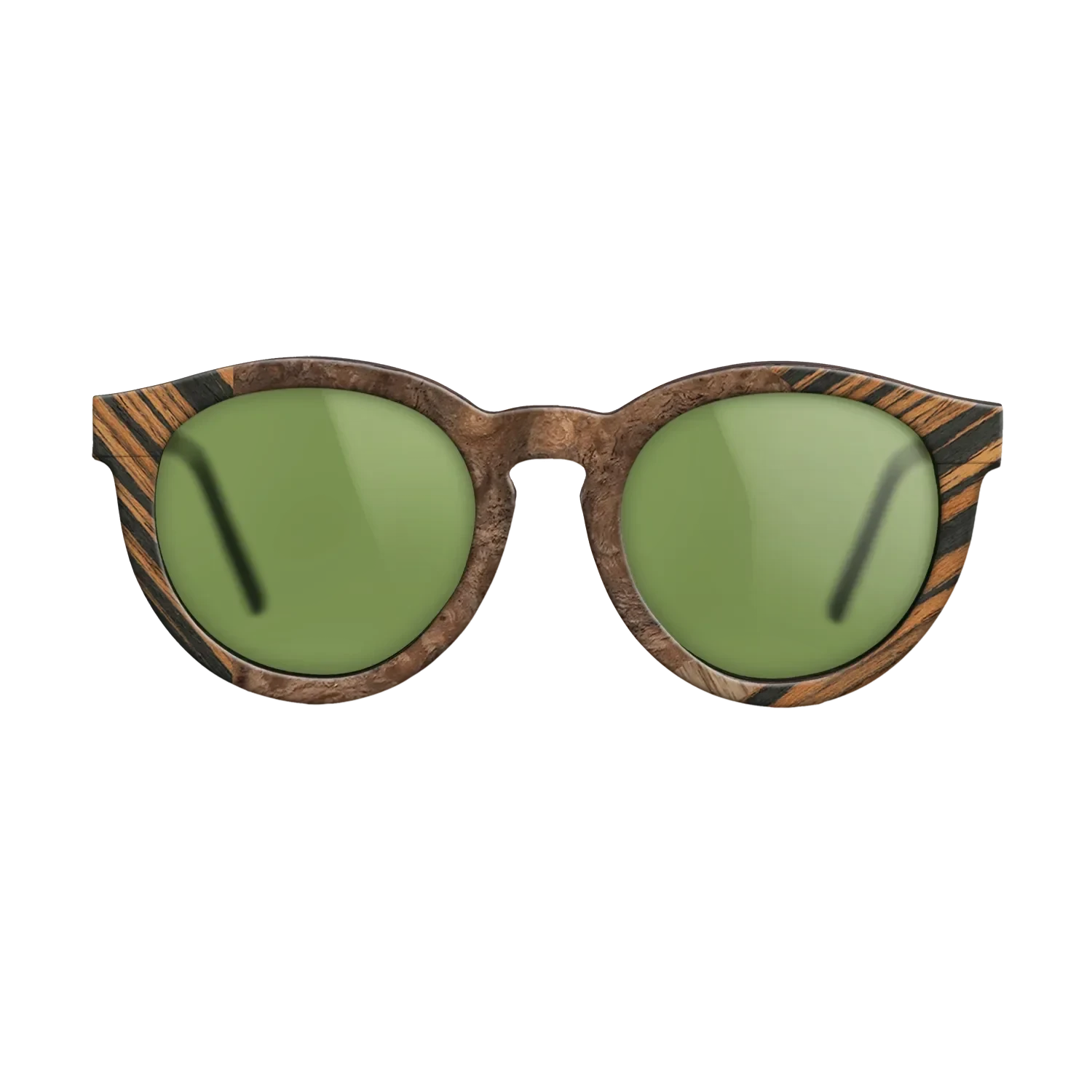 Italian Ebony,Ziricote Dark Quartered,Walnut Burl,Walnut: Straight Grain: Fractal - The Rebel - Round - 1513 - SIRIS wood optic