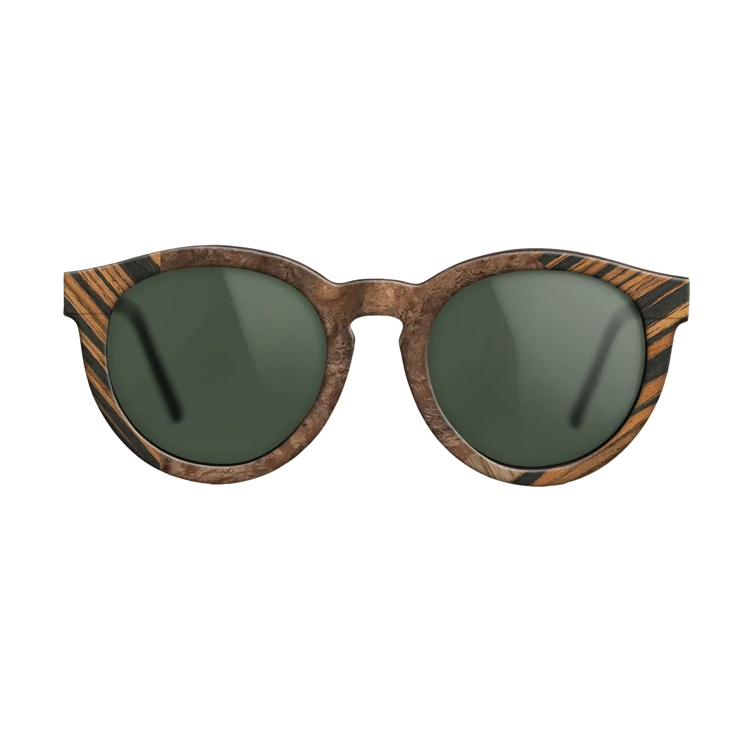 Italian Ebony,Ziricote Dark Quartered,Walnut Burl,Walnut: Straight Grain: Fractal - The Rebel - Round - 1513 - SIRIS wood optic