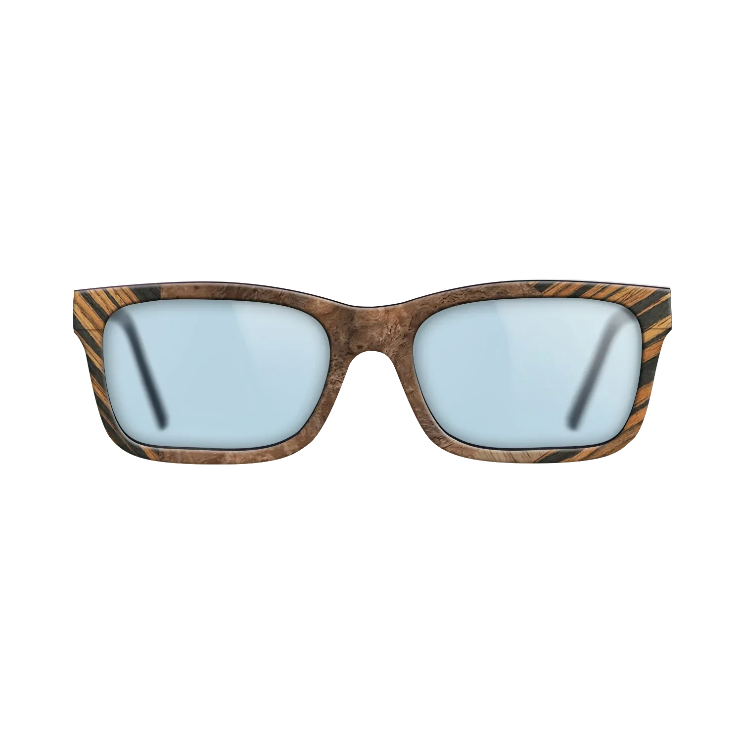 Italian Ebony,Ziricote Dark Quartered,Walnut Burl,Walnut: Straight Grain: Fractal - The Sage - Rectangle - 1513 - SIRIS wood optic