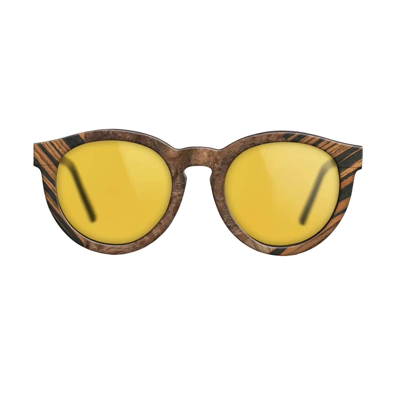Italian Ebony,Ziricote Dark Quartered,Walnut Burl,Walnut: Straight Grain: Fractal - The Rebel - Round - 1513 - SIRIS wood optic