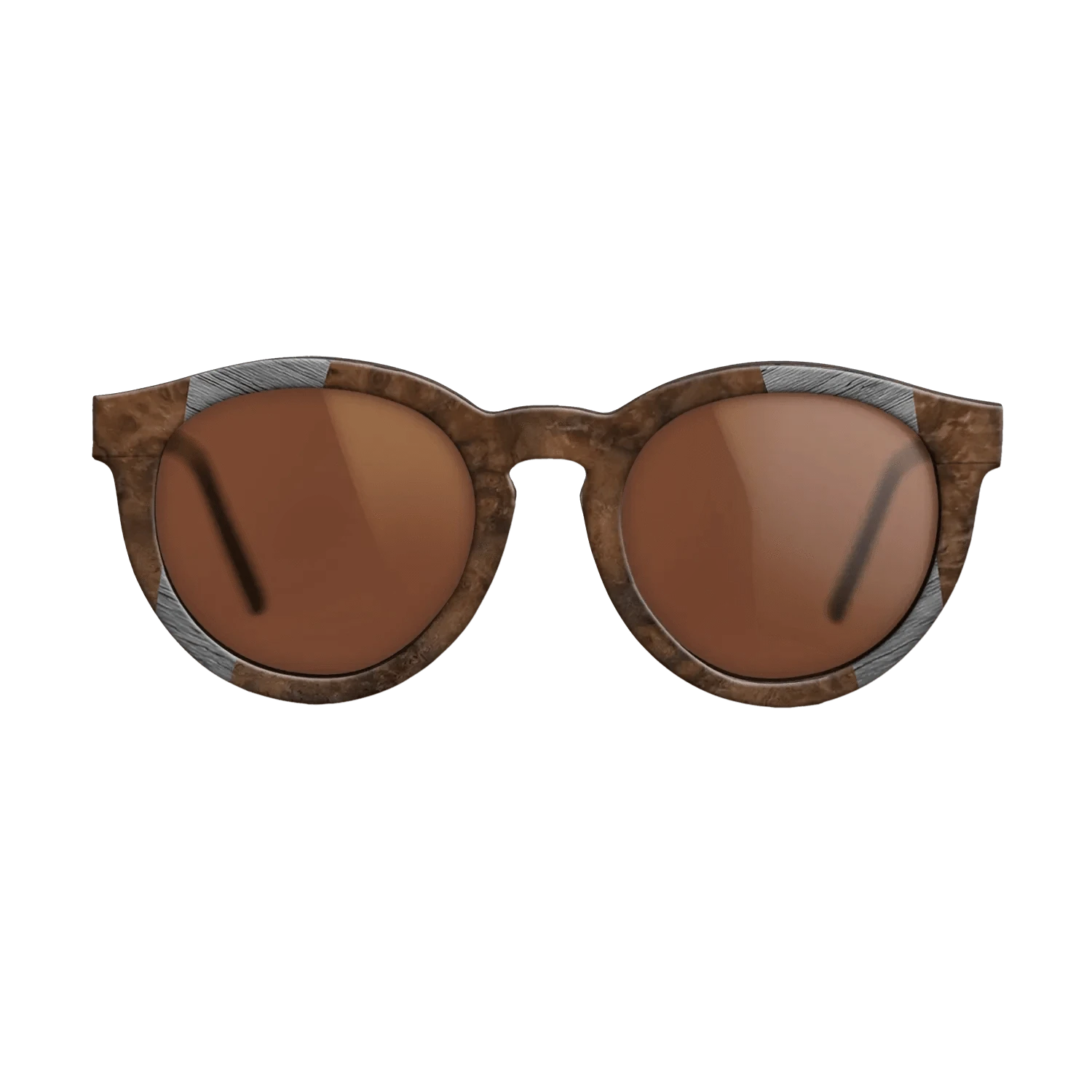 Poplar Dyed: Grey,Walnut Burl,Fumed Oak: Recursive - The Rebel - Round - 1734 - SIRIS wood optic