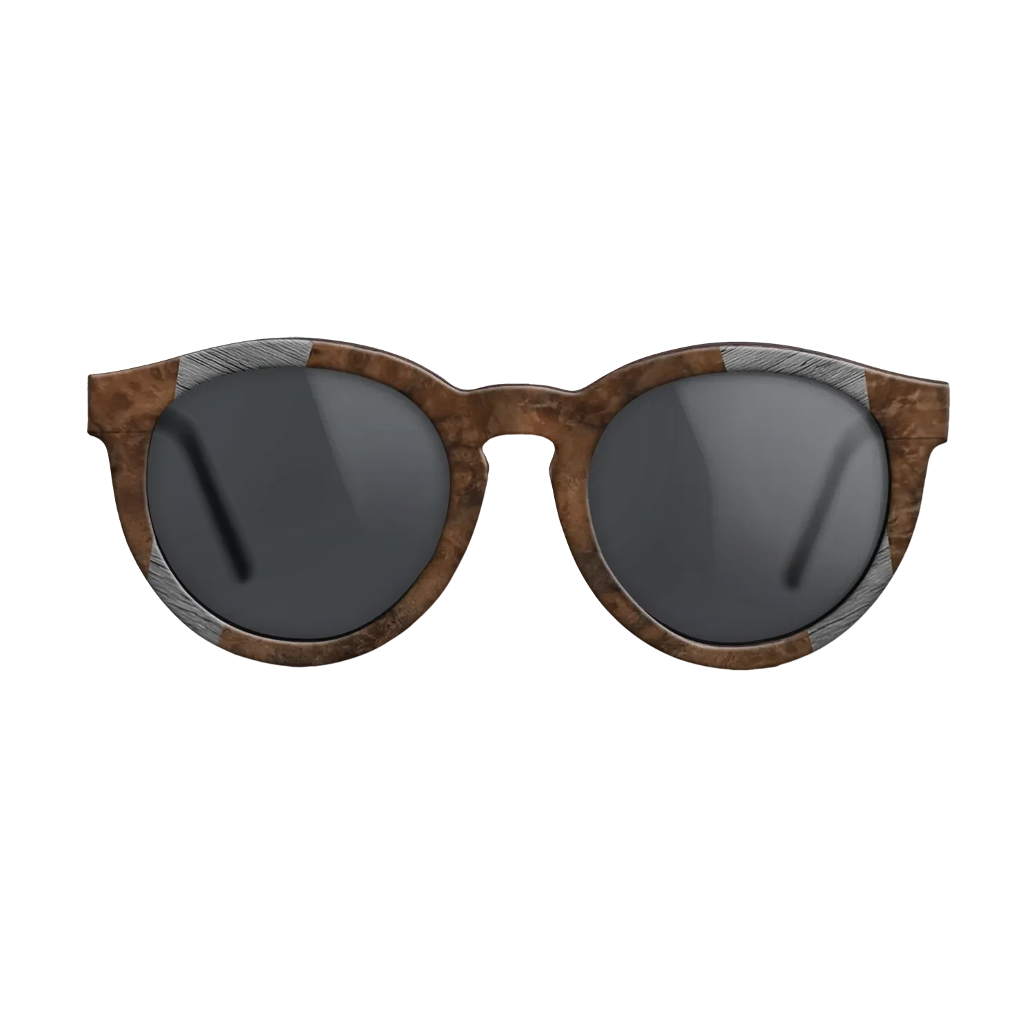 Poplar Dyed: Grey,Walnut Burl,Fumed Oak: Recursive - The Rebel - Round - 1734 - SIRIS wood optic