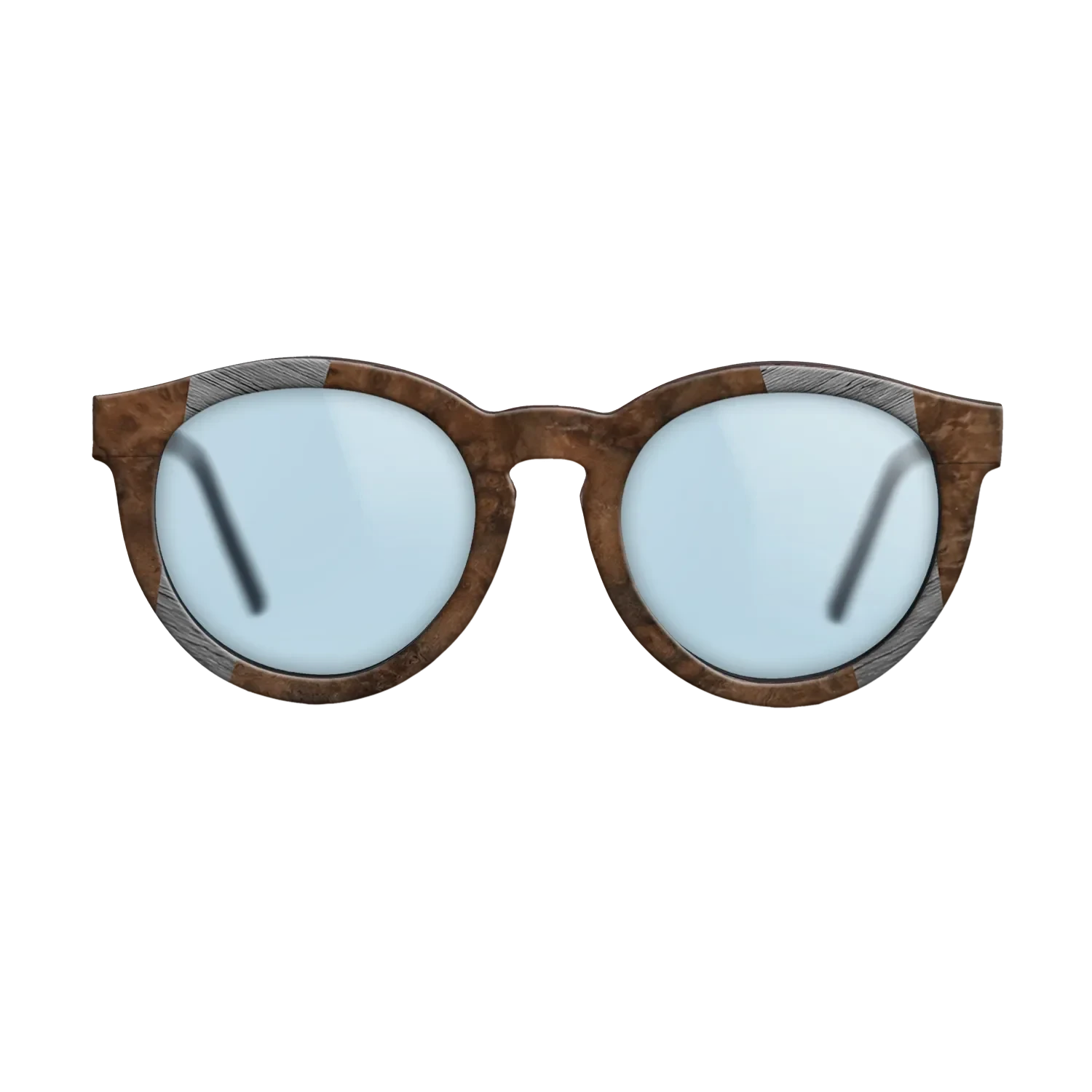 Poplar Dyed: Grey,Walnut Burl,Fumed Oak: Recursive - The Rebel - Round - 1734 - SIRIS wood optic