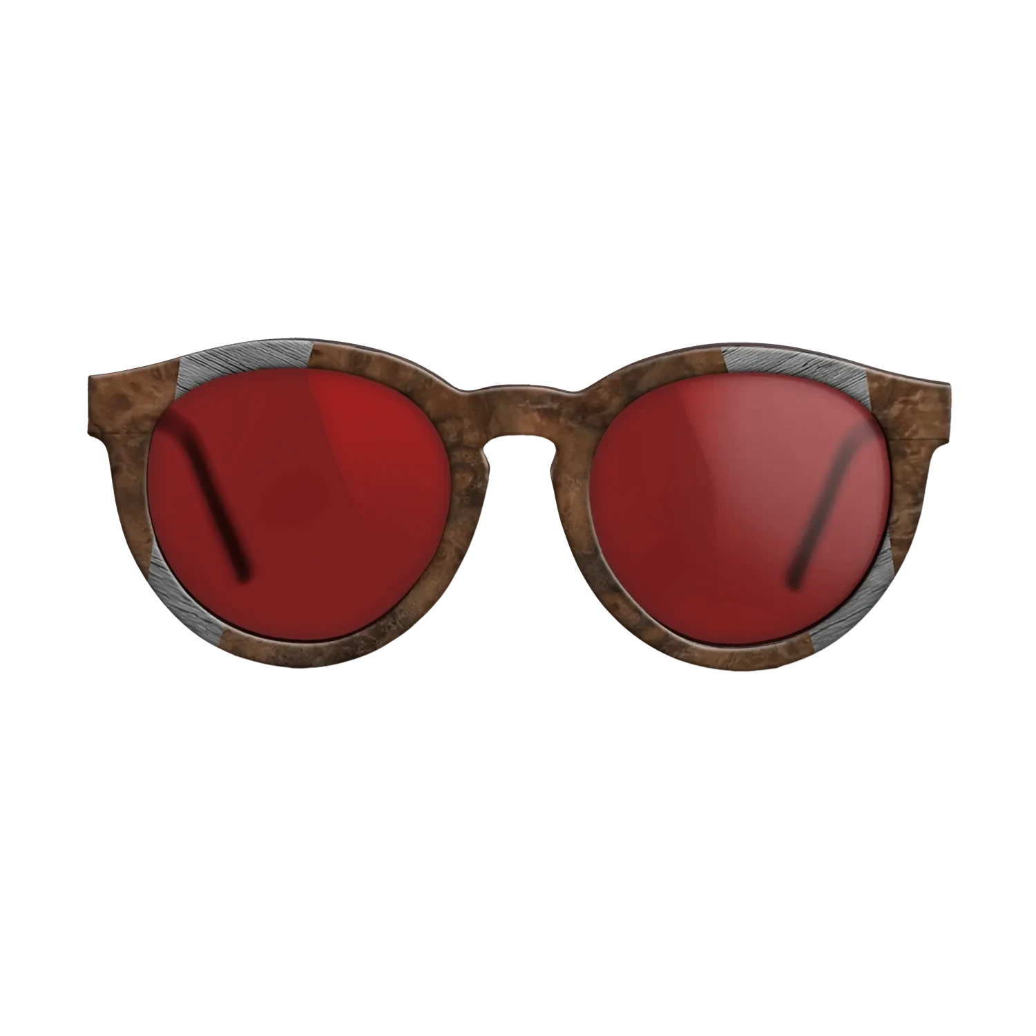 Poplar Dyed: Grey,Walnut Burl,Fumed Oak: Recursive - The Rebel - Round - 1734 - SIRIS wood optic