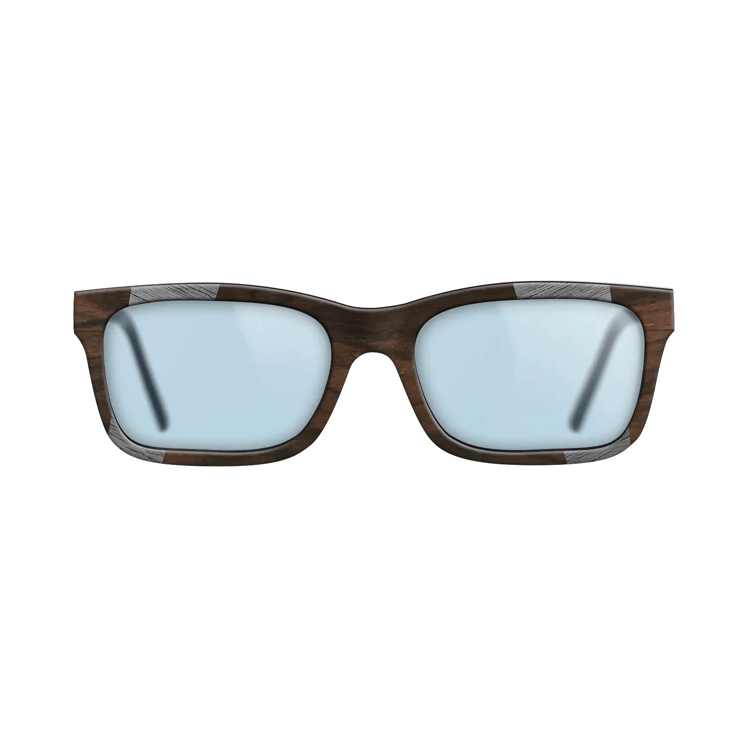 Ziricote Dark Quartered,Poplar Dyed: Blue Denim,Poplar Dyed: Grey: Recursive - The Sage - Rectangle - 1297 - SIRIS wood optic