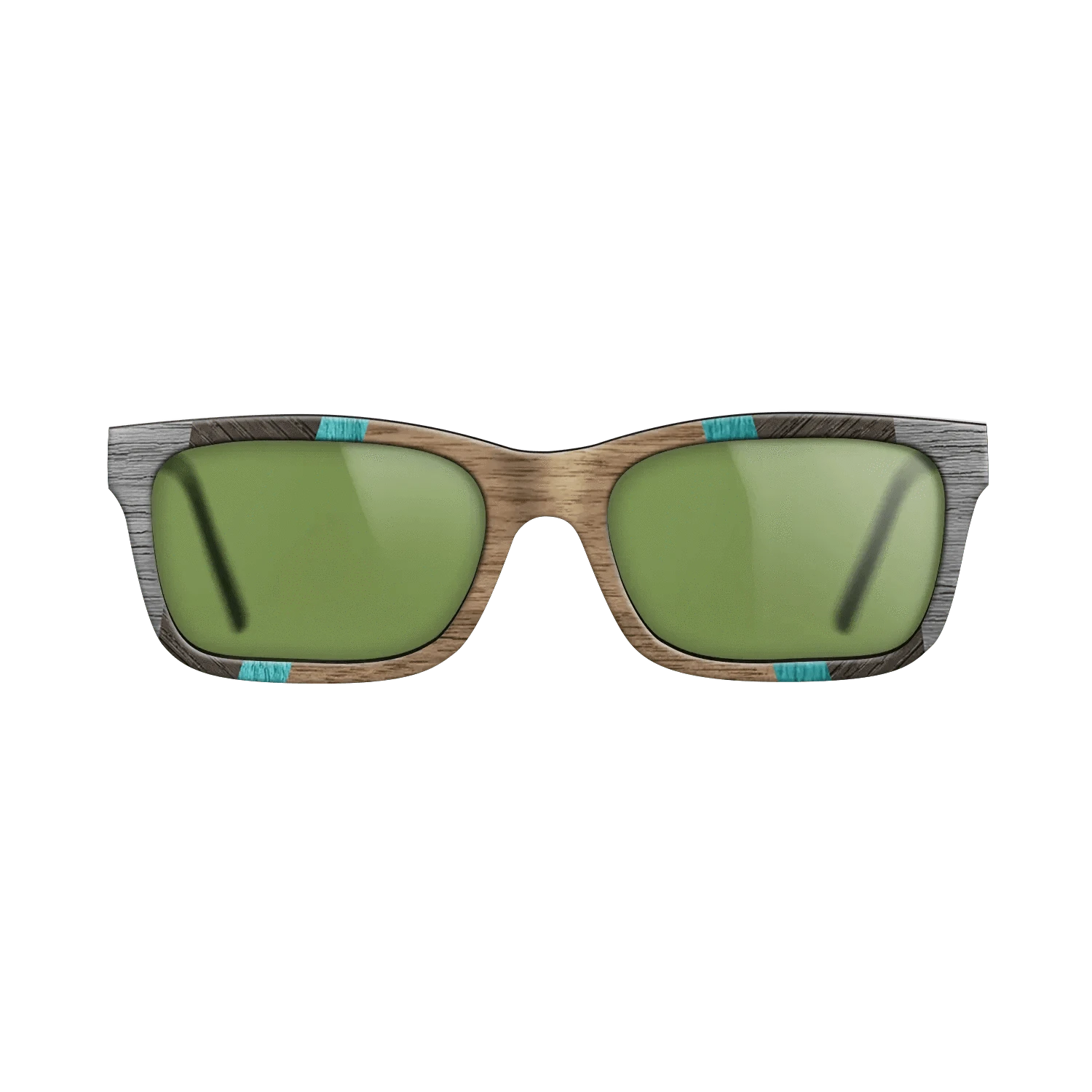Walnut: Straight Grain,Poplar Dyed: Turquoise,Poplar Dyed: Grey,Walnut Claro Light,Fumed Oak: Recursive - The Sage - Rectangle - 1905 - SIRIS wood optic