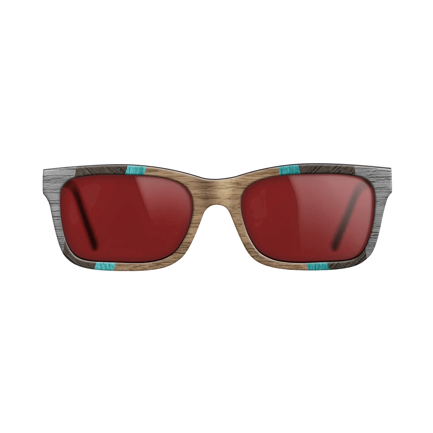 Walnut: Straight Grain,Poplar Dyed: Turquoise,Poplar Dyed: Grey,Walnut Claro Light,Fumed Oak: Recursive - The Sage - Rectangle - 1905 - SIRIS wood optic