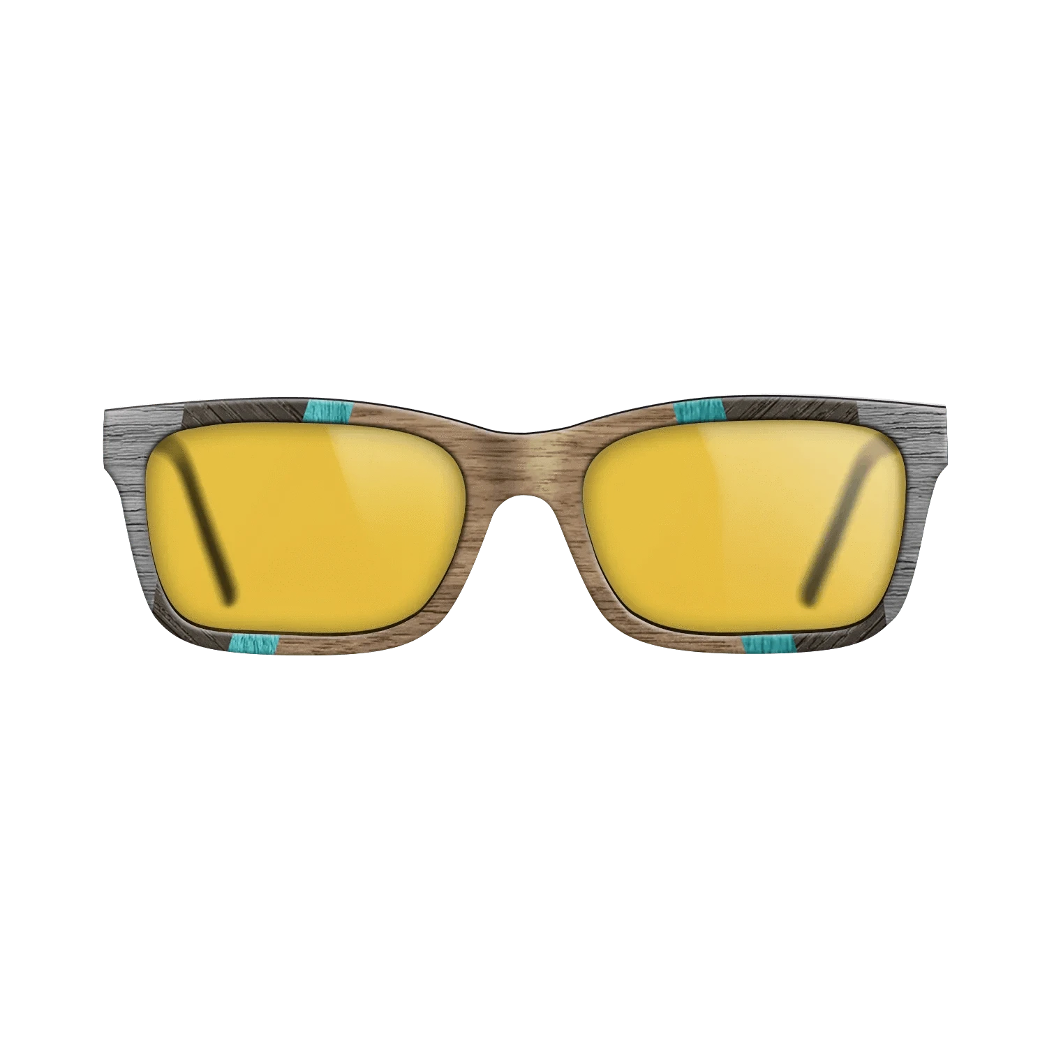 Walnut: Straight Grain,Poplar Dyed: Turquoise,Poplar Dyed: Grey,Walnut Claro Light,Fumed Oak: Recursive - The Sage - Rectangle - 1905 - SIRIS wood optic