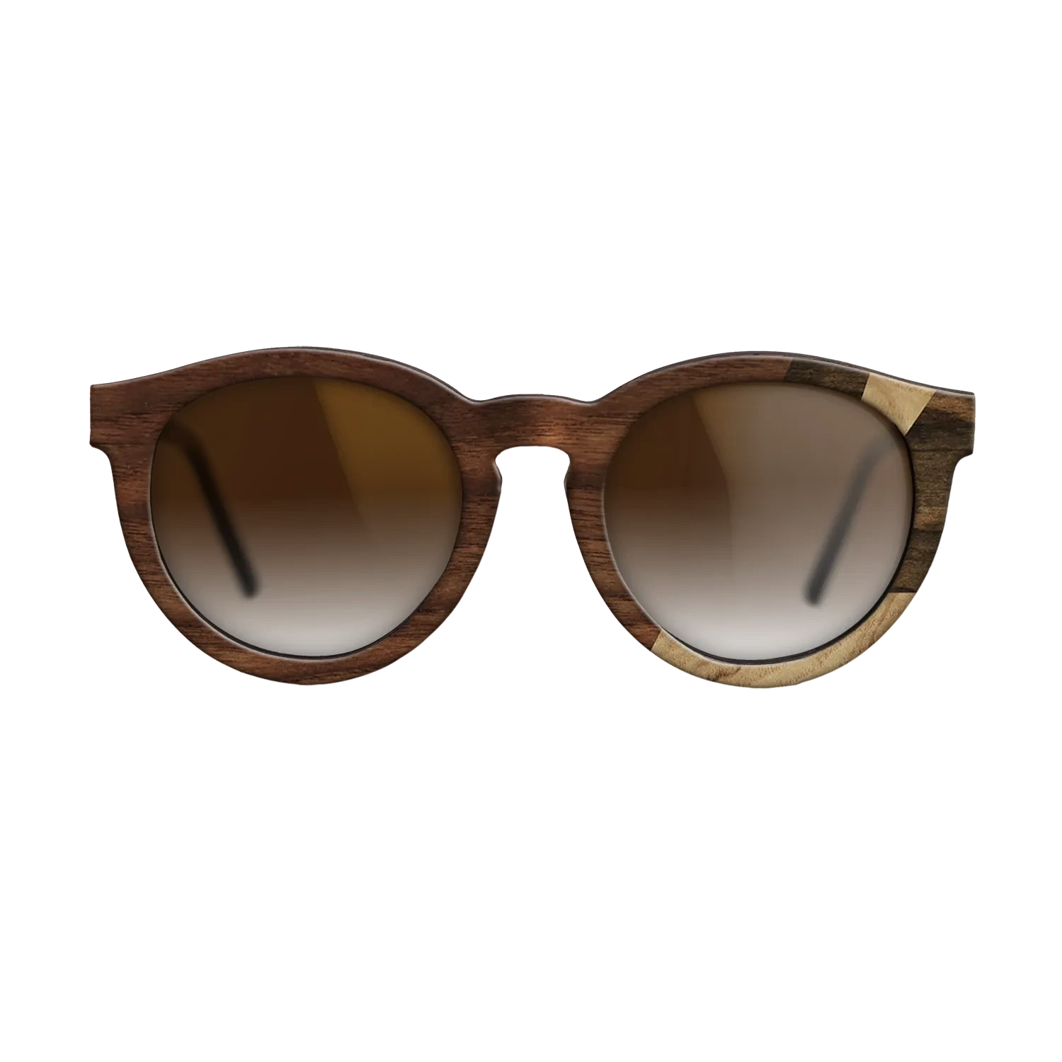 Ziricote Dark Quartered,Olive Burl,Walnut Claro Light,Walnut Claro Dark: Fractal - The Rebel - Round - 1678 - SIRIS wood optic