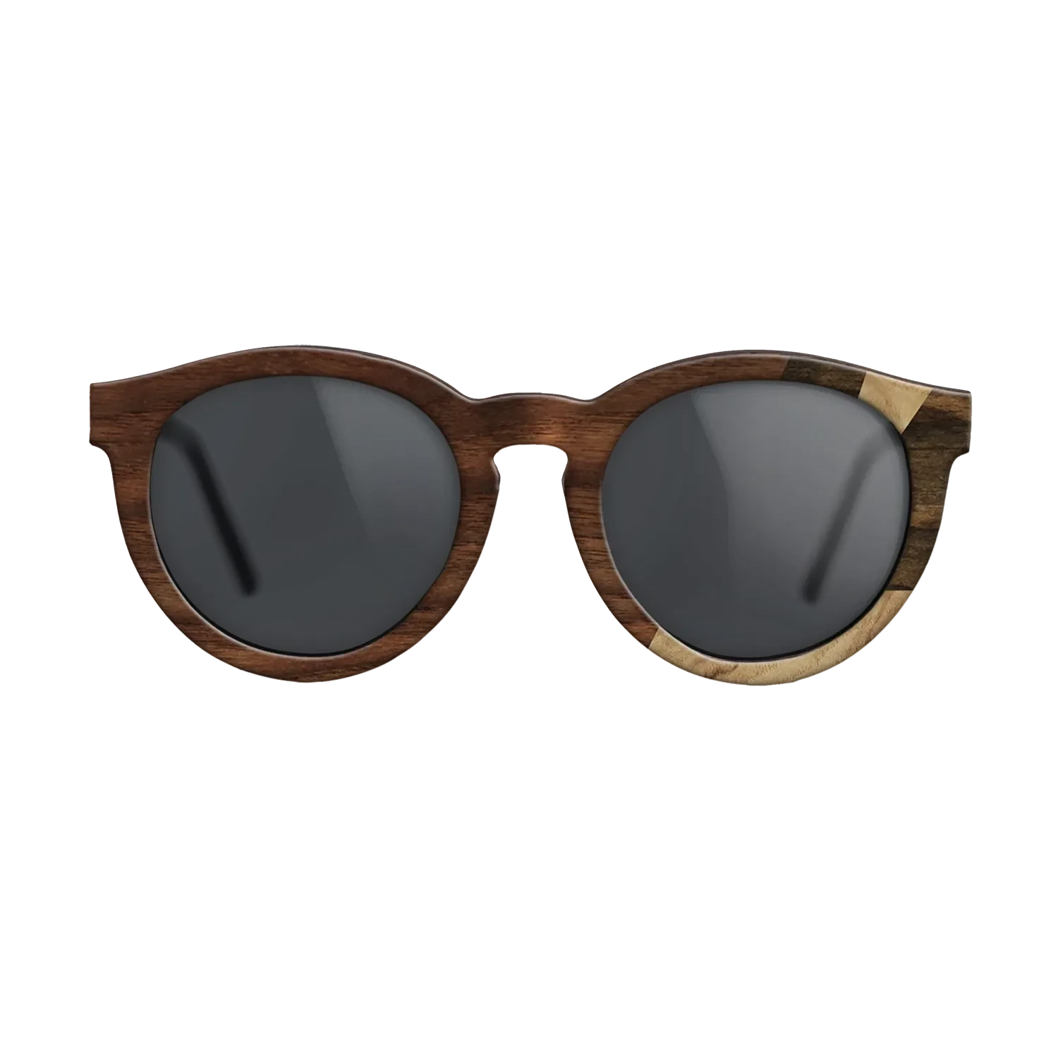 Ziricote Dark Quartered,Olive Burl,Walnut Claro Light,Walnut Claro Dark: Fractal - The Rebel - Round - 1678 - SIRIS wood optic
