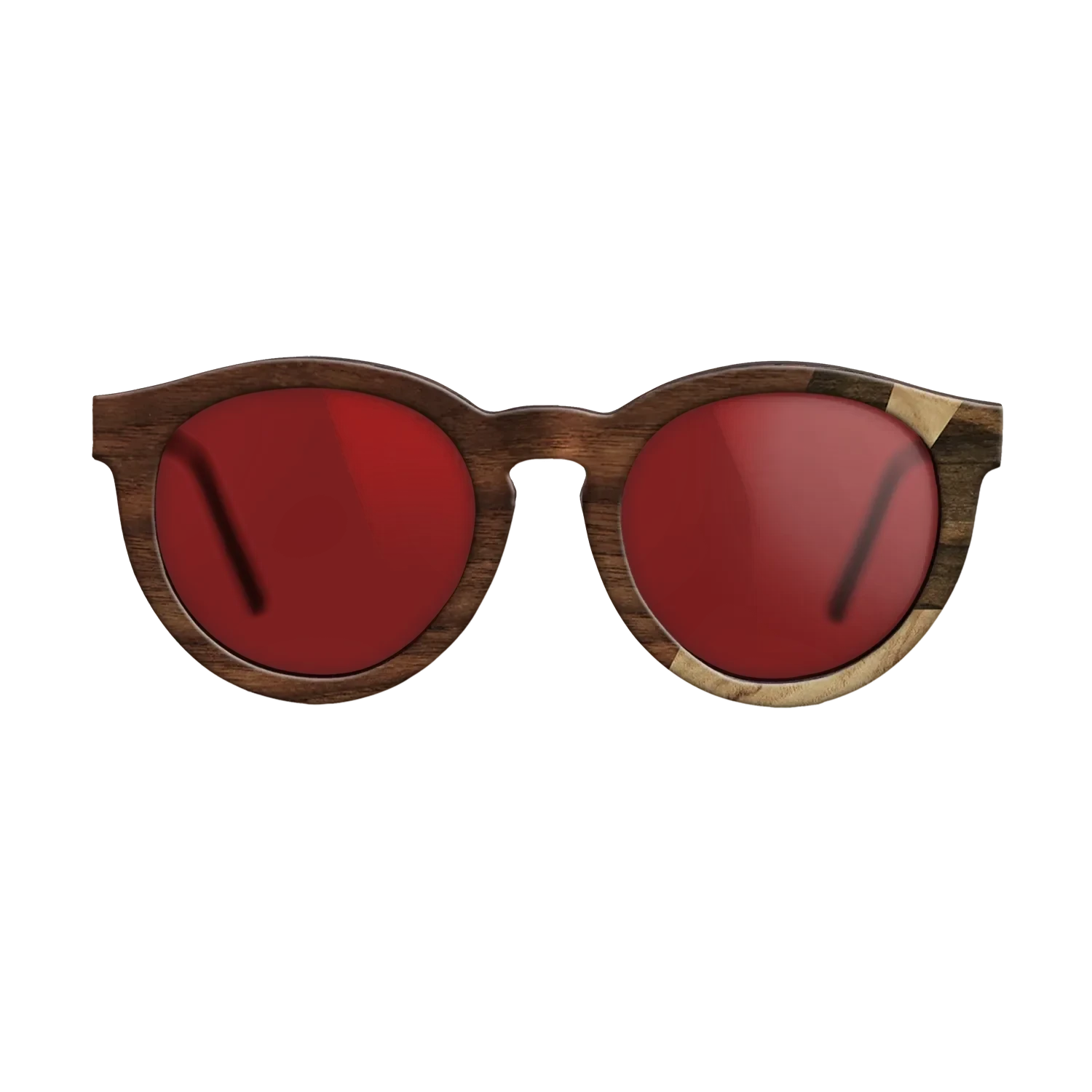 Ziricote Dark Quartered,Olive Burl,Walnut Claro Light,Walnut Claro Dark: Fractal - The Rebel - Round - 1678 - SIRIS wood optic