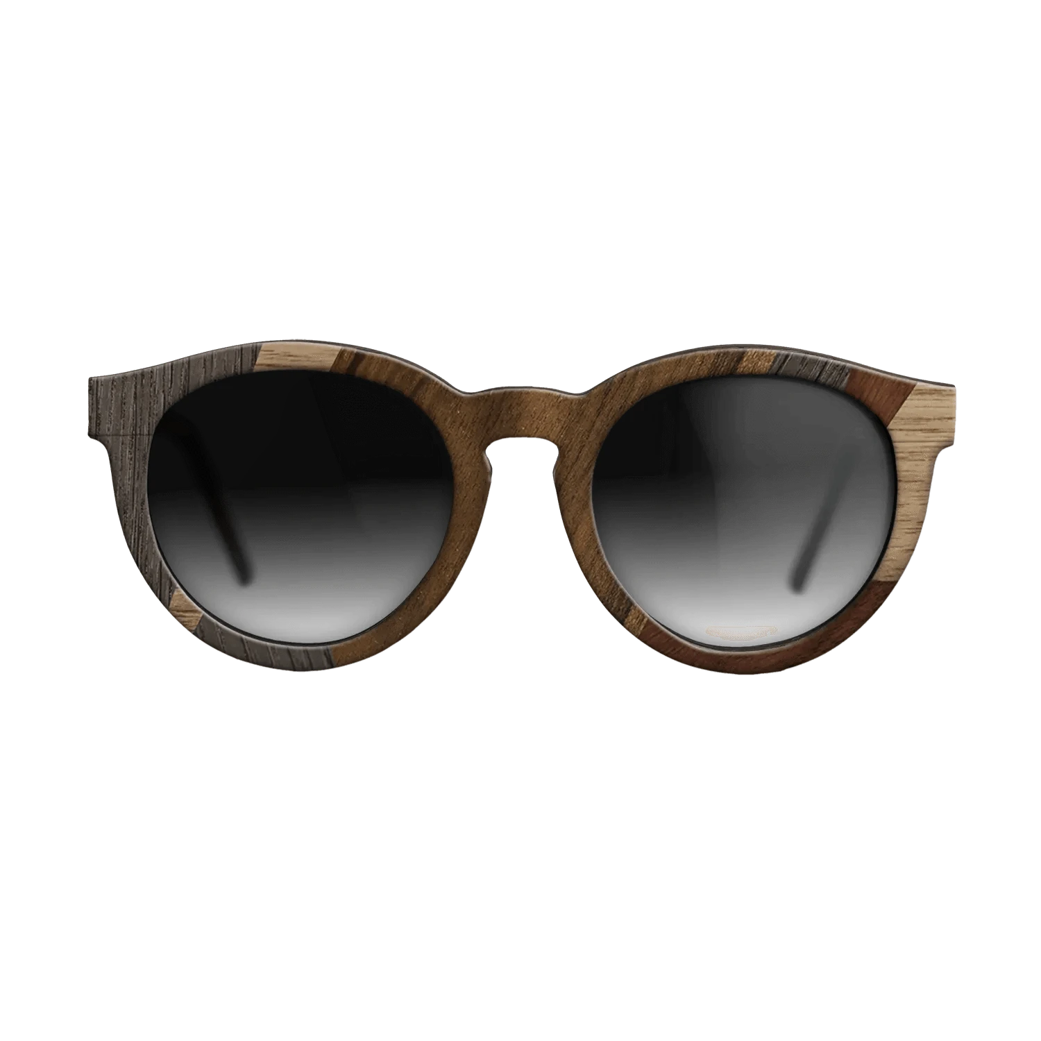 Ziricote Dark Quartered,Wenge,Walnut: Straight Grain,Walnut Claro Dark: Mosaic - The Rebel - Round - 2035 - SIRIS wood optic