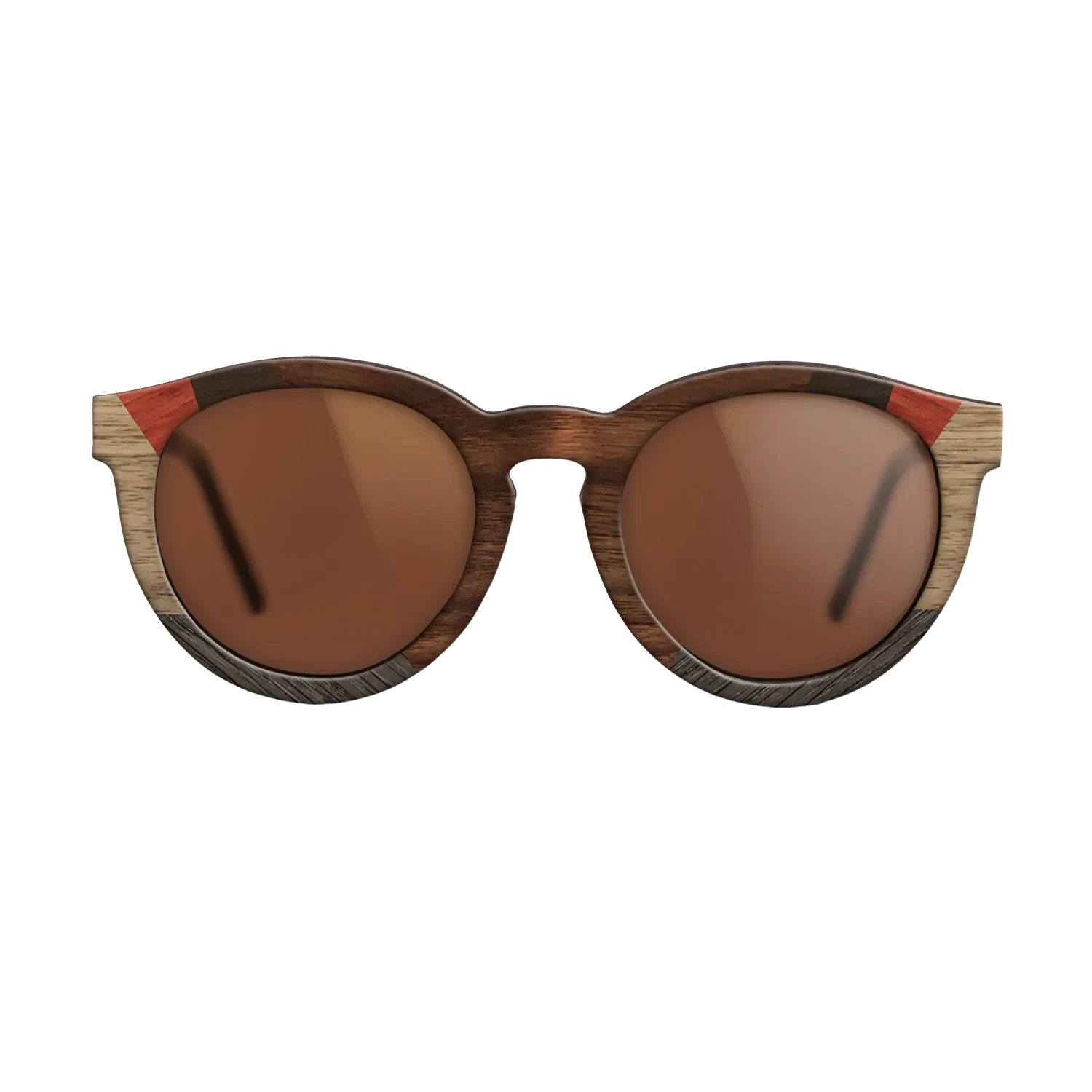 Poplar Dyed: Red,Walnut: Straight Grain,Fumed Oak,Ziricote Dark Quartered,Walnut Claro Dark: Recursive - The Rebel - Round - 1658 - SIRIS wood optic
