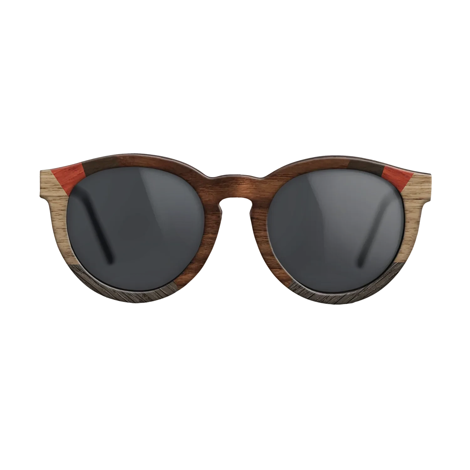 Poplar Dyed: Red,Walnut: Straight Grain,Fumed Oak,Ziricote Dark Quartered,Walnut Claro Dark: Recursive - The Rebel - Round - 1658 - SIRIS wood optic