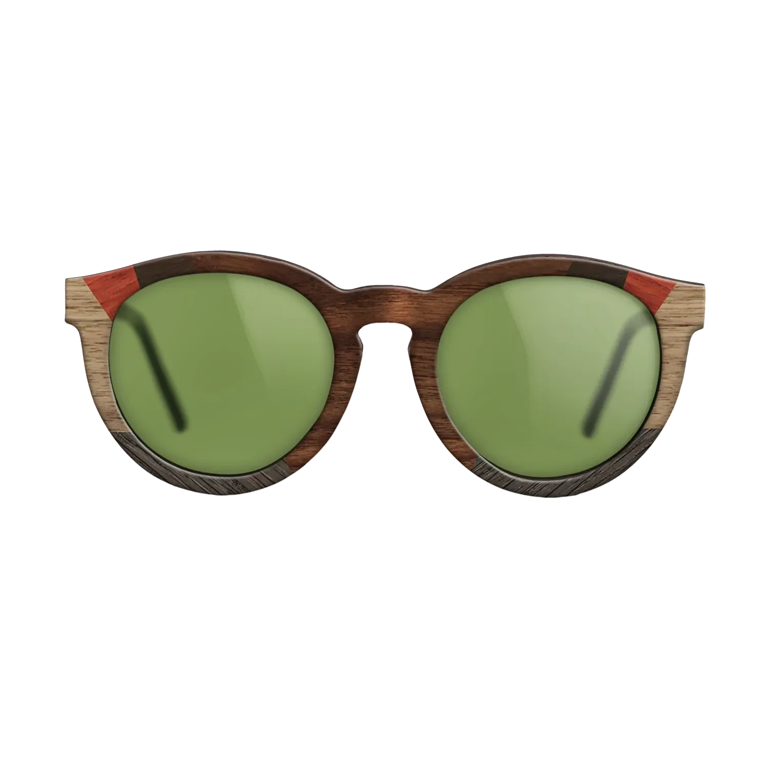 Poplar Dyed: Red,Walnut: Straight Grain,Fumed Oak,Ziricote Dark Quartered,Walnut Claro Dark: Recursive - The Rebel - Round - 1658 - SIRIS wood optic