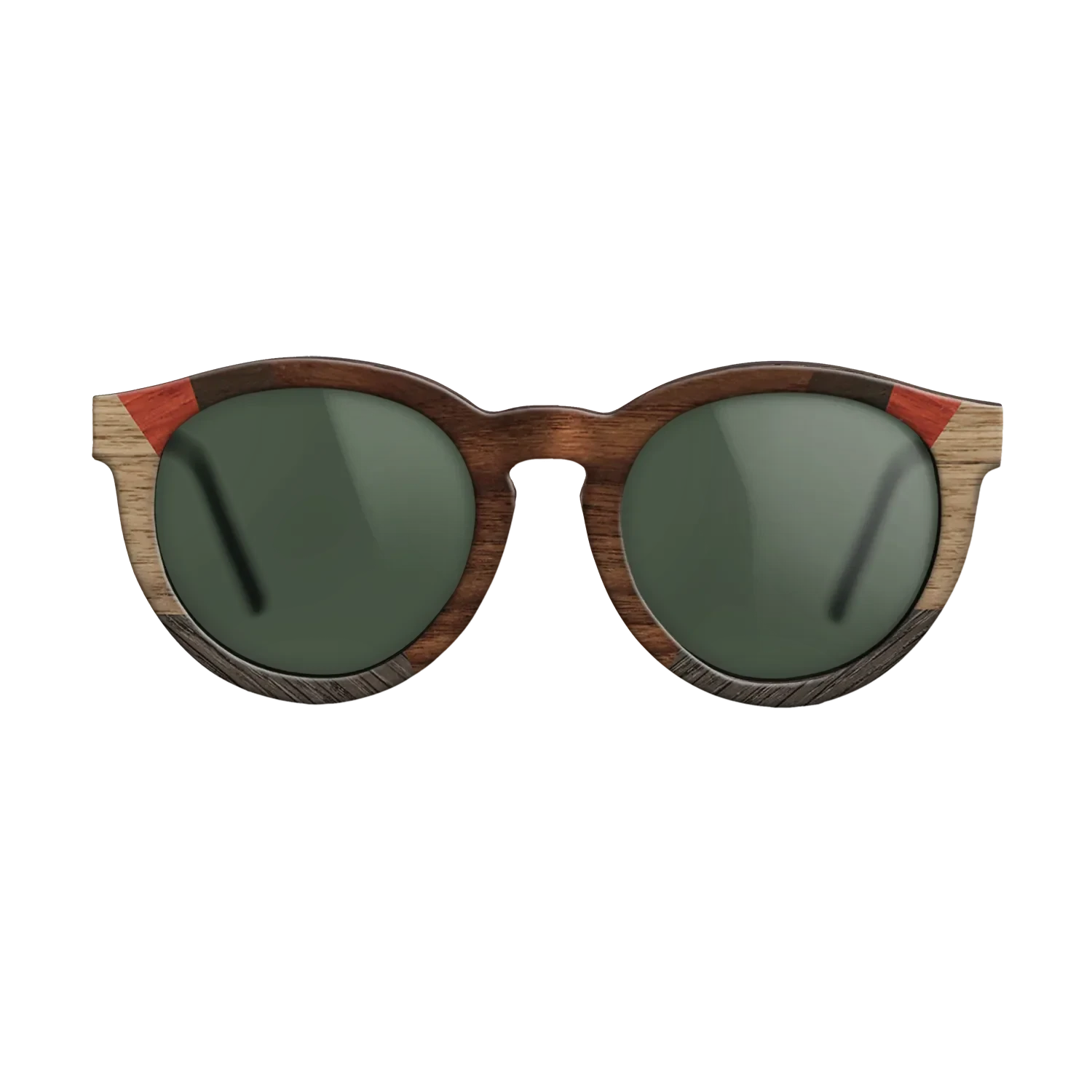 Poplar Dyed: Red,Walnut: Straight Grain,Fumed Oak,Ziricote Dark Quartered,Walnut Claro Dark: Recursive - The Rebel - Round - 1658 - SIRIS wood optic
