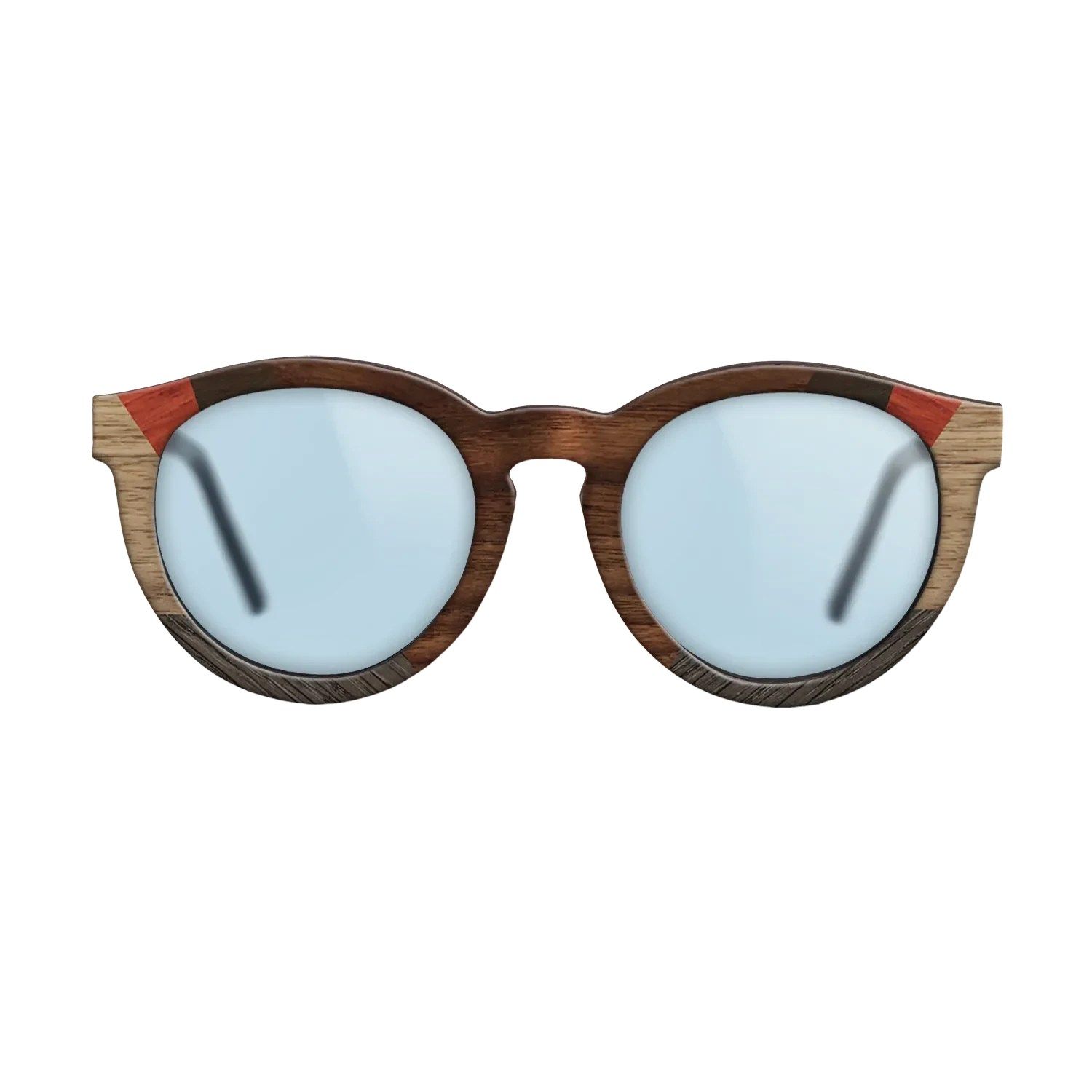 Poplar Dyed: Red,Walnut: Straight Grain,Fumed Oak,Ziricote Dark Quartered,Walnut Claro Dark: Recursive - The Rebel - Round - 1658 - SIRIS wood optic