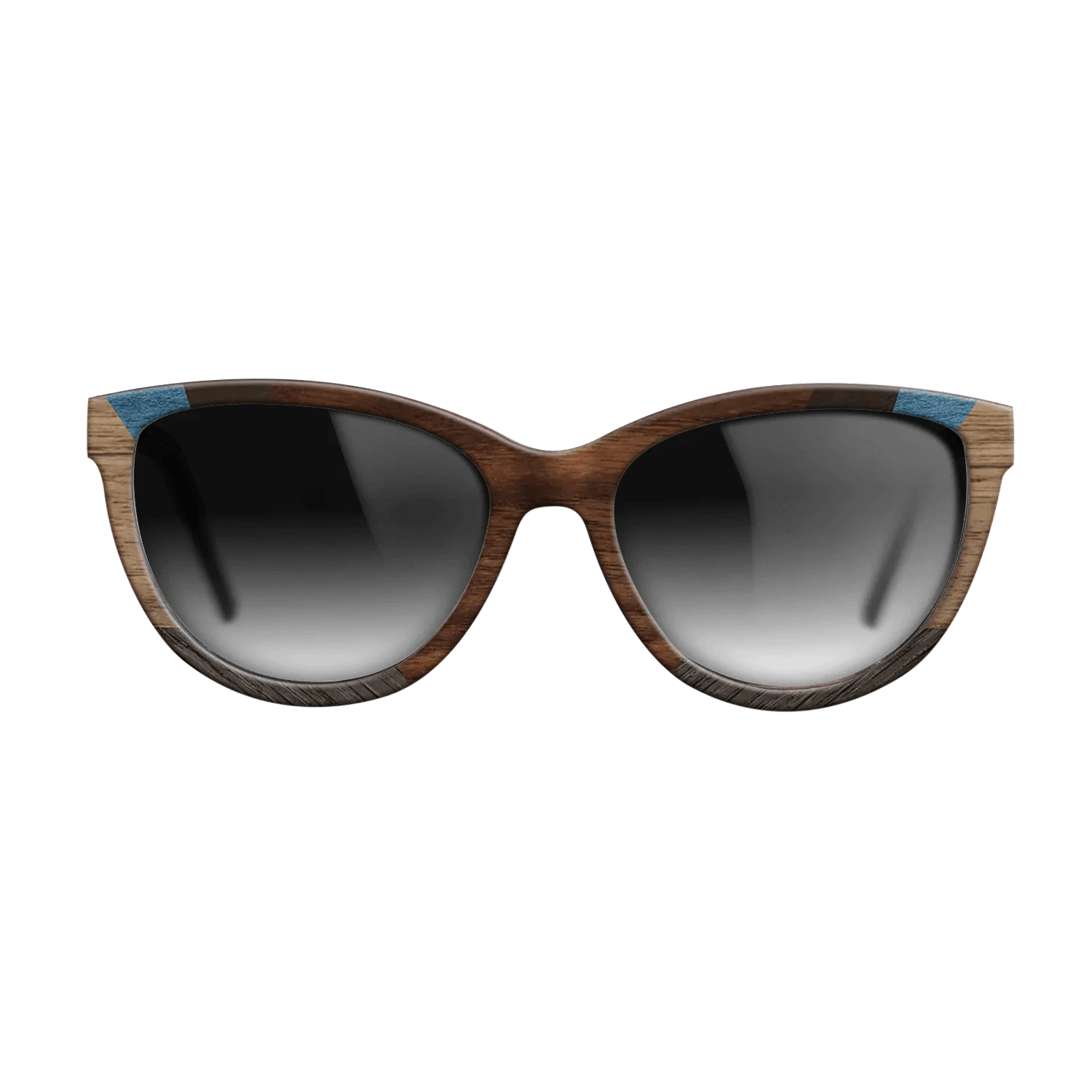 Walnut Claro Dark,Ziricote Dark Quartered,Fumed Oak,Poplar Dyed: Blue Denim,Walnut: Straight Grain: Recursive - The Maiden - Cat - 1276 - SIRIS wood optic
