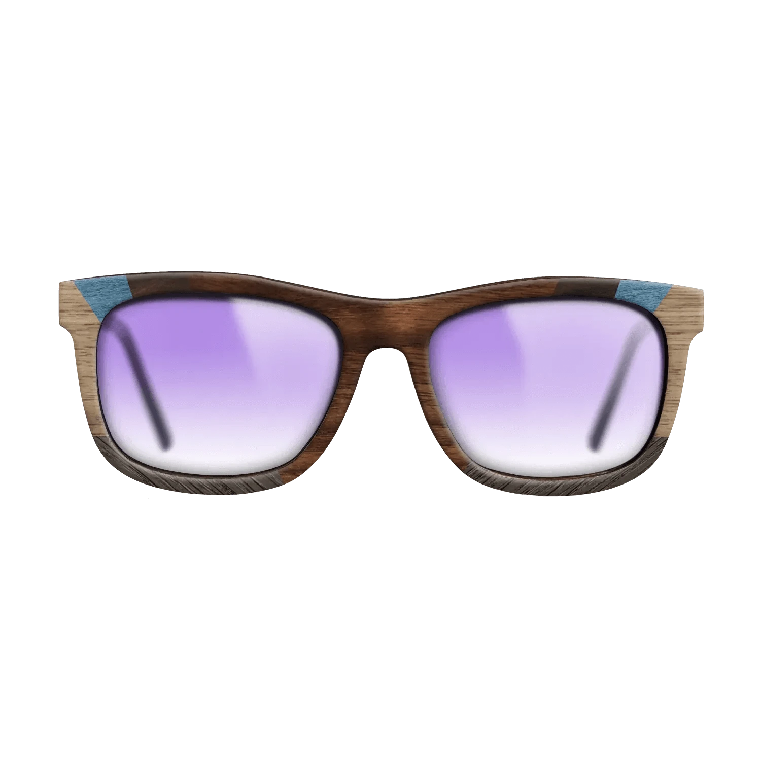 Walnut Claro Dark,Ziricote Dark Quartered,Fumed Oak,Poplar Dyed: Blue Denim,Walnut: Straight Grain: Recursive - The Hero - Square - 1276 - SIRIS wood optic